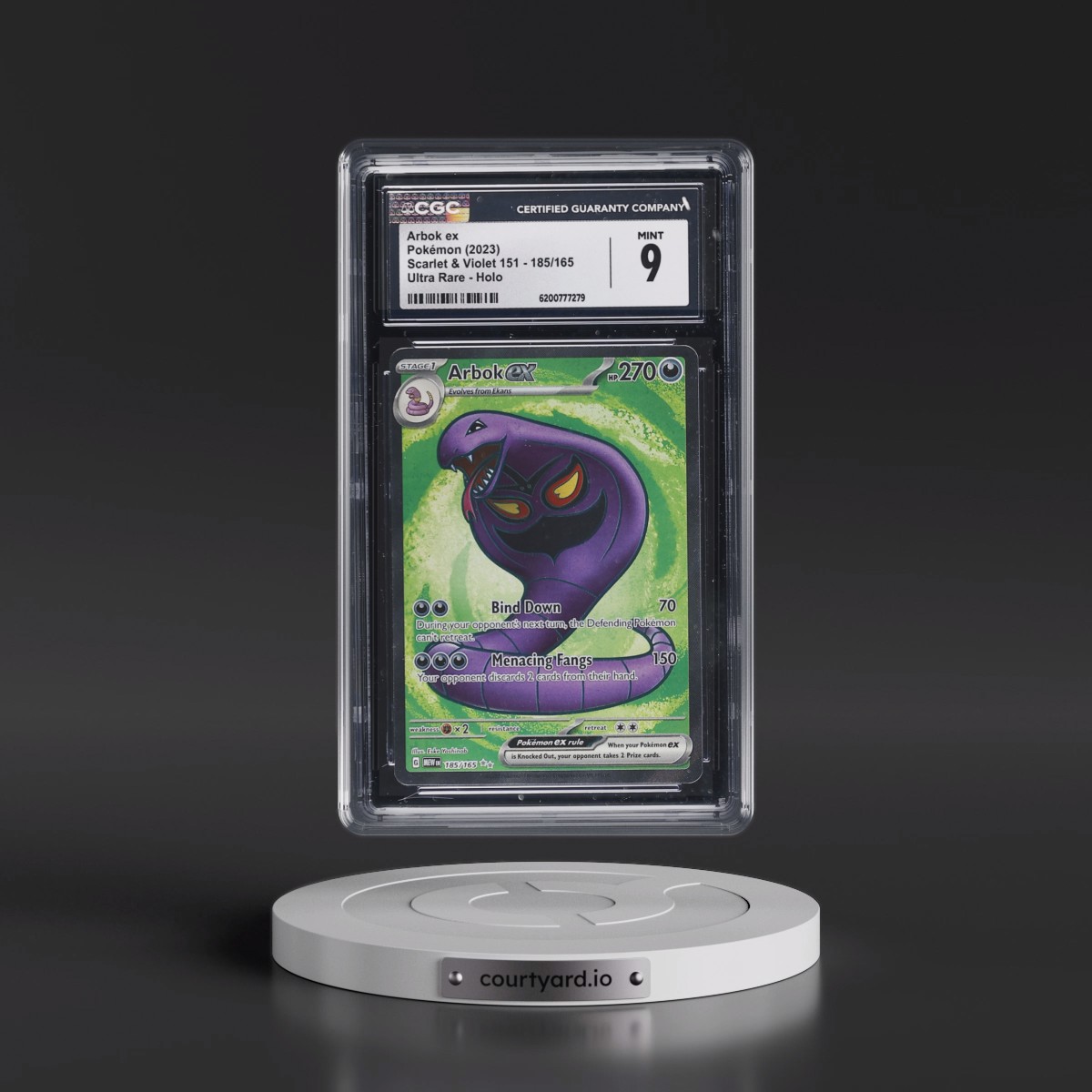2023 Scarlet & Violet 151 - MEW EN #185/165 Arbok ex - Ultra Rare Holo (CGC 9 MINT)