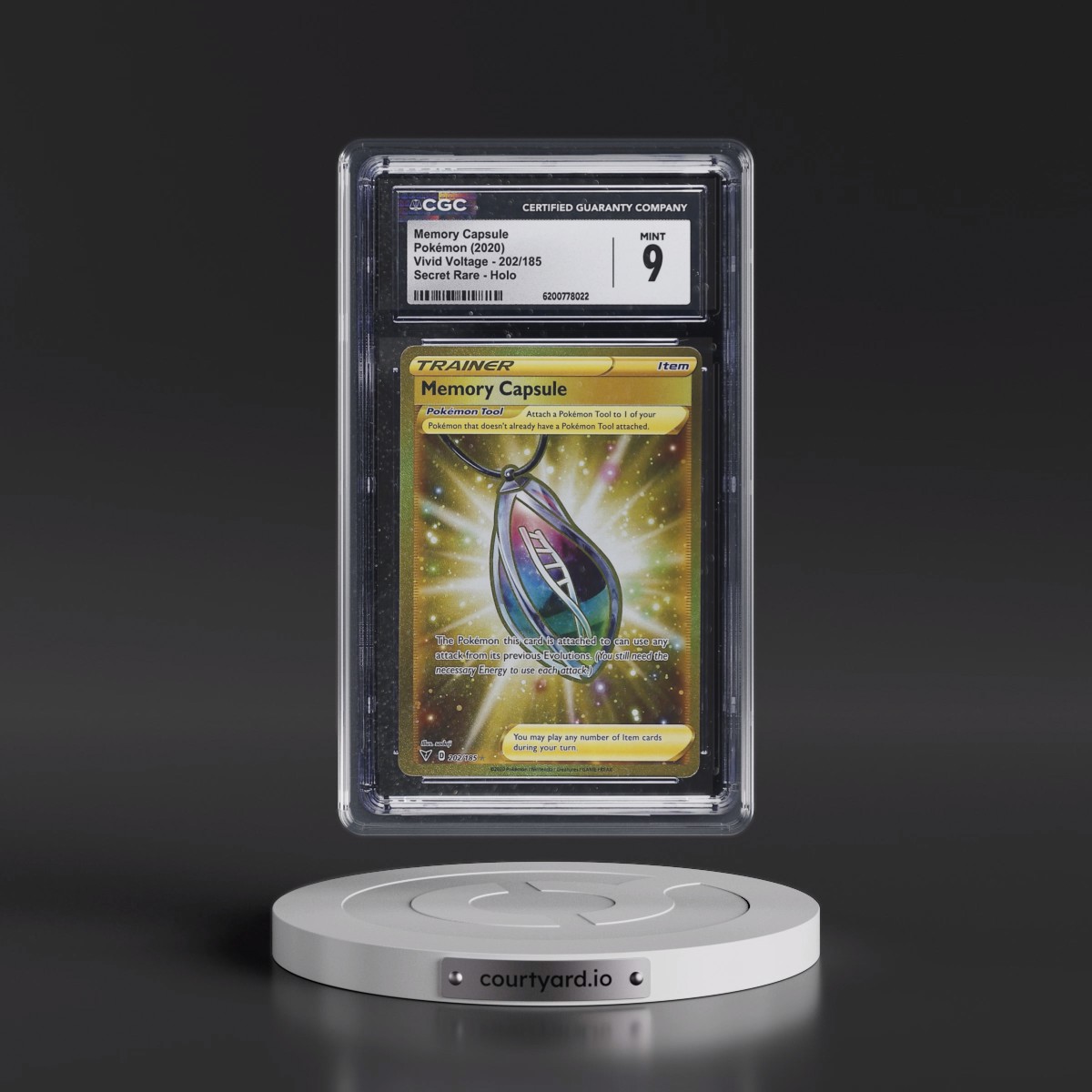 2020 Vivid Voltage Memory Capsule - Secret Rare Holo #202/185 CGC 9