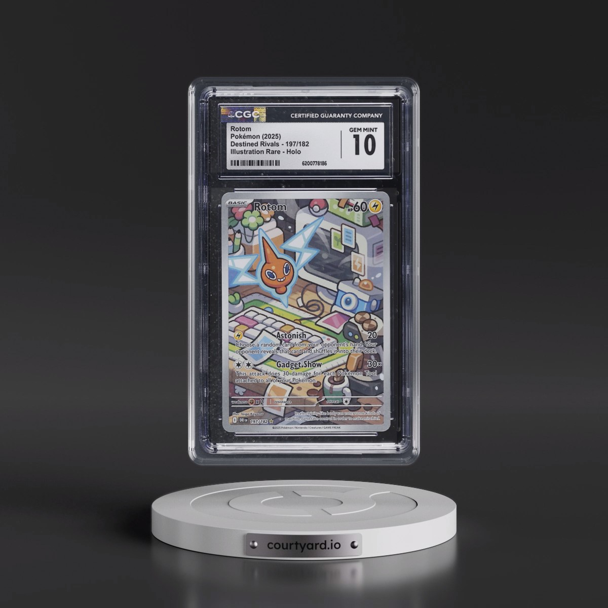2025 Destined Rivals - DRI EN #197/182 Rotom - Illustration Rare Holo (CGC 10 GEM MINT)