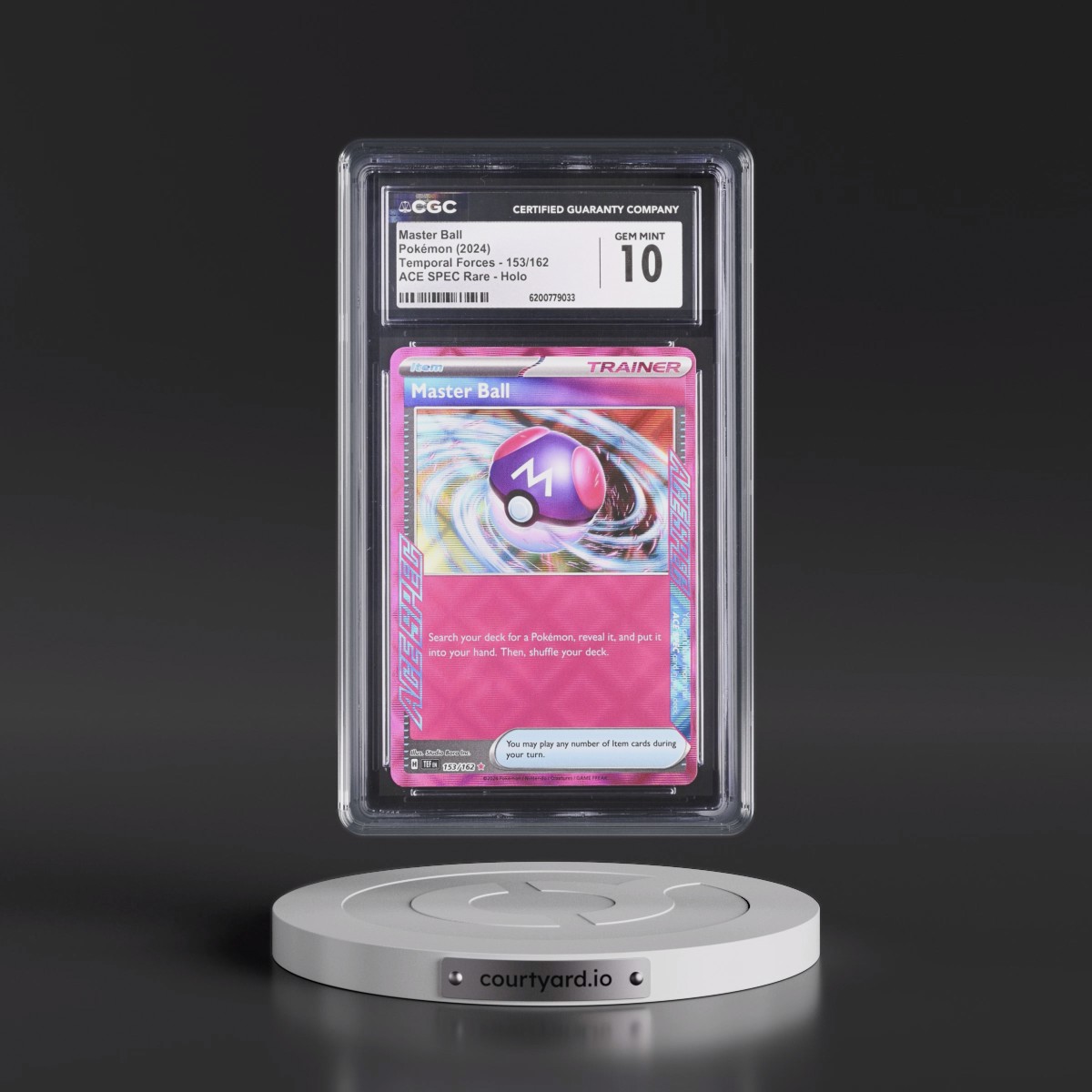 2023 Temporal Forces - TEF EN Master Ball - ACE SPEC Rare Holo #153/162 CGC 10