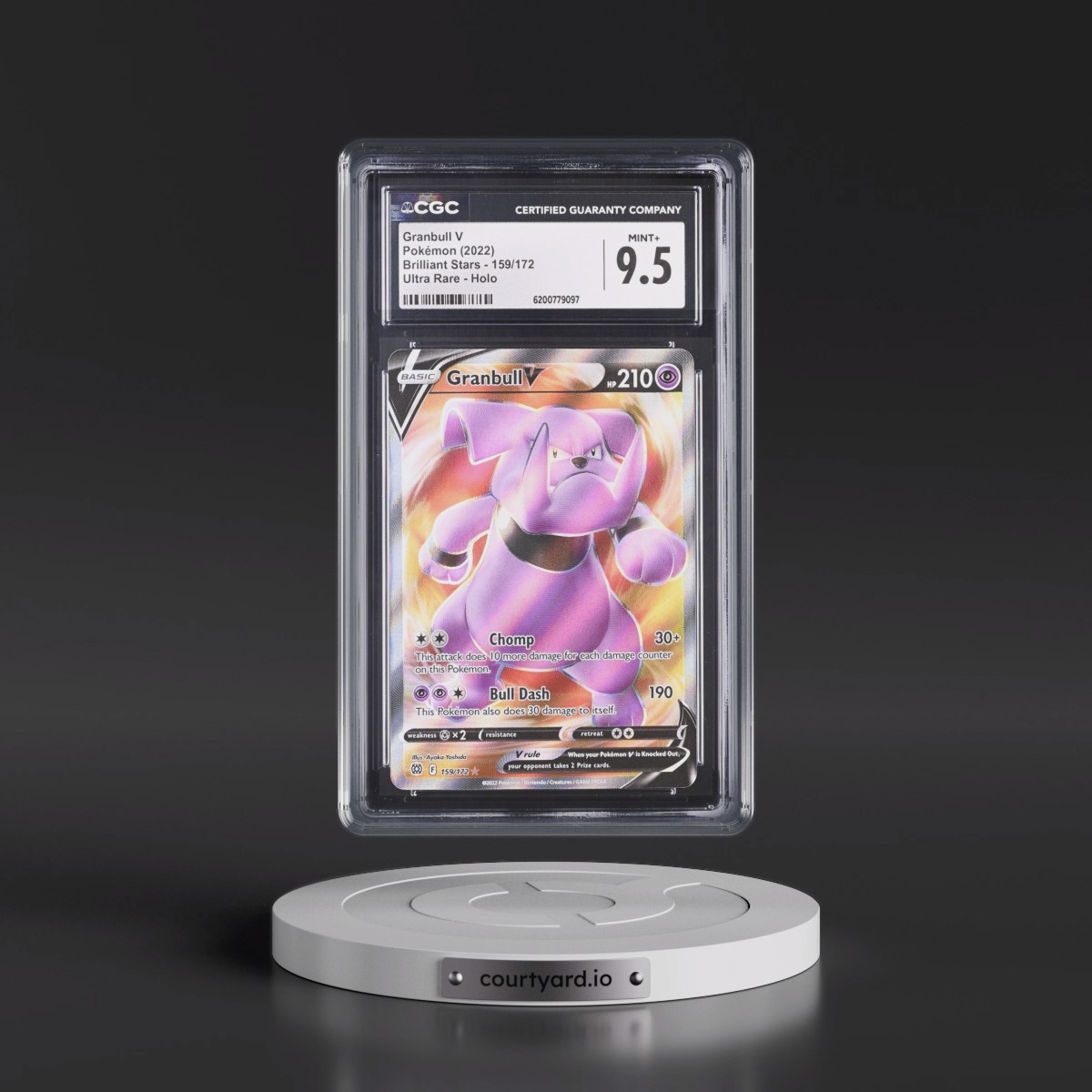 2022 Brilliant Stars Granbull V - Ultra Rare Holo #159/172 CGC 9.5