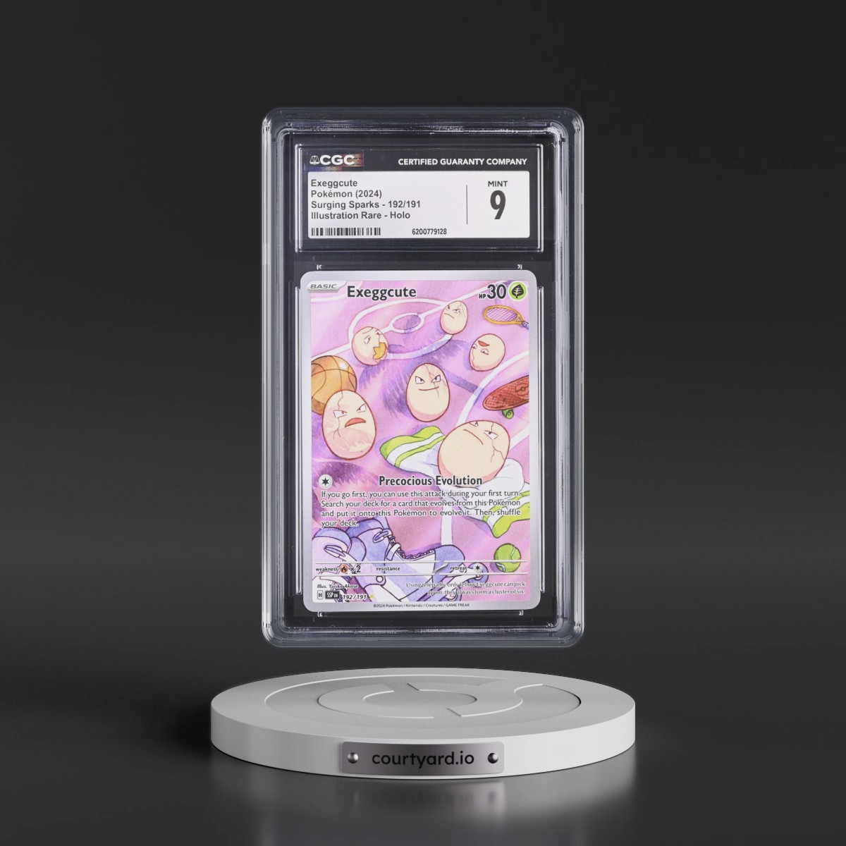 2024 Surging Sparks - SSP EN Exeggcute - Illustration Rare Holo #192/191 CGC 9