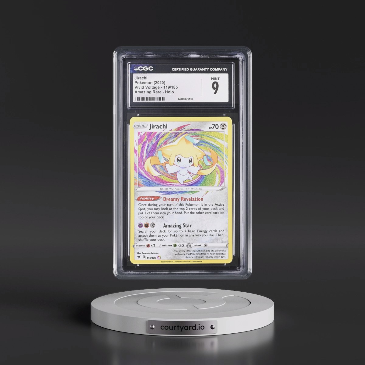 2020 Vivid Voltage #119/185 Jirachi - Amazing Rare Holo (CGC 9 MINT)