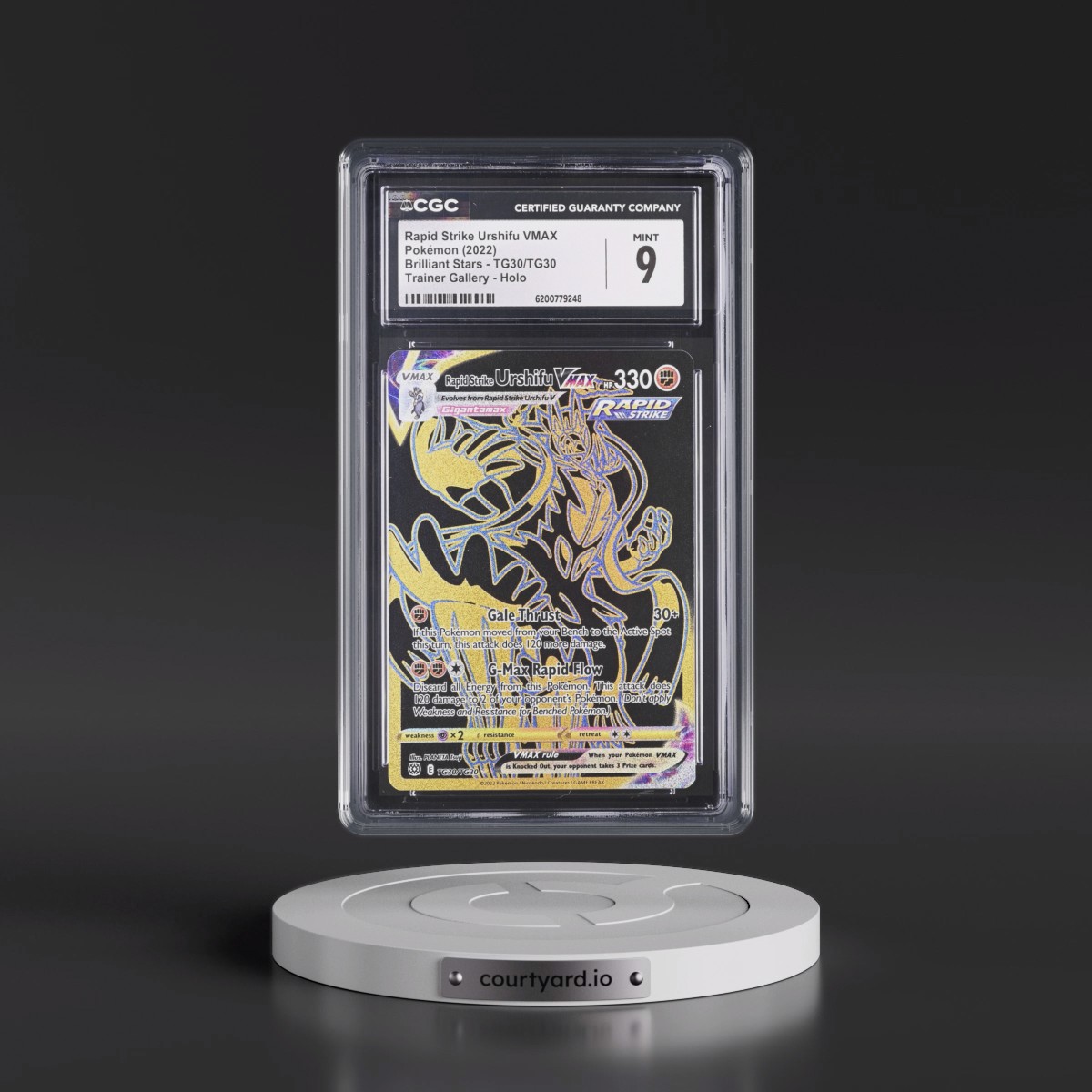 2022 Brilliant Stars #TG30/TG30 Rapid Strike Urshifu VMAX - Trainer Gallery Holo (CGC 9 MINT)