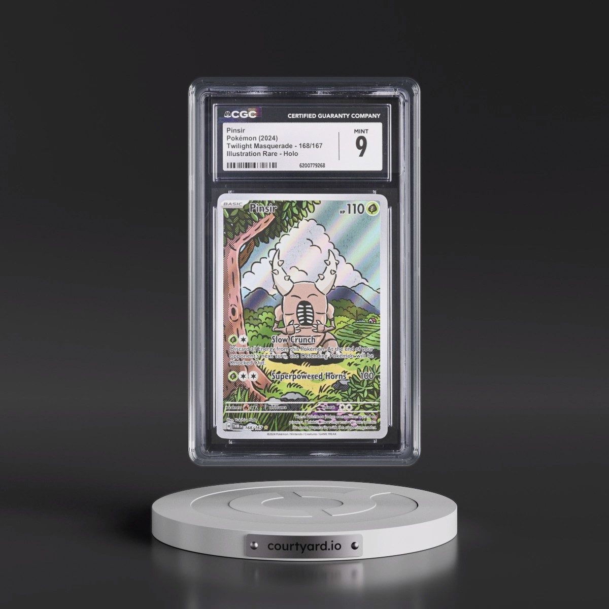2024 Twilight Masquerade - TWM EN #168/167 Pinsir - Illustration Rare Holo (CGC 9 MINT)