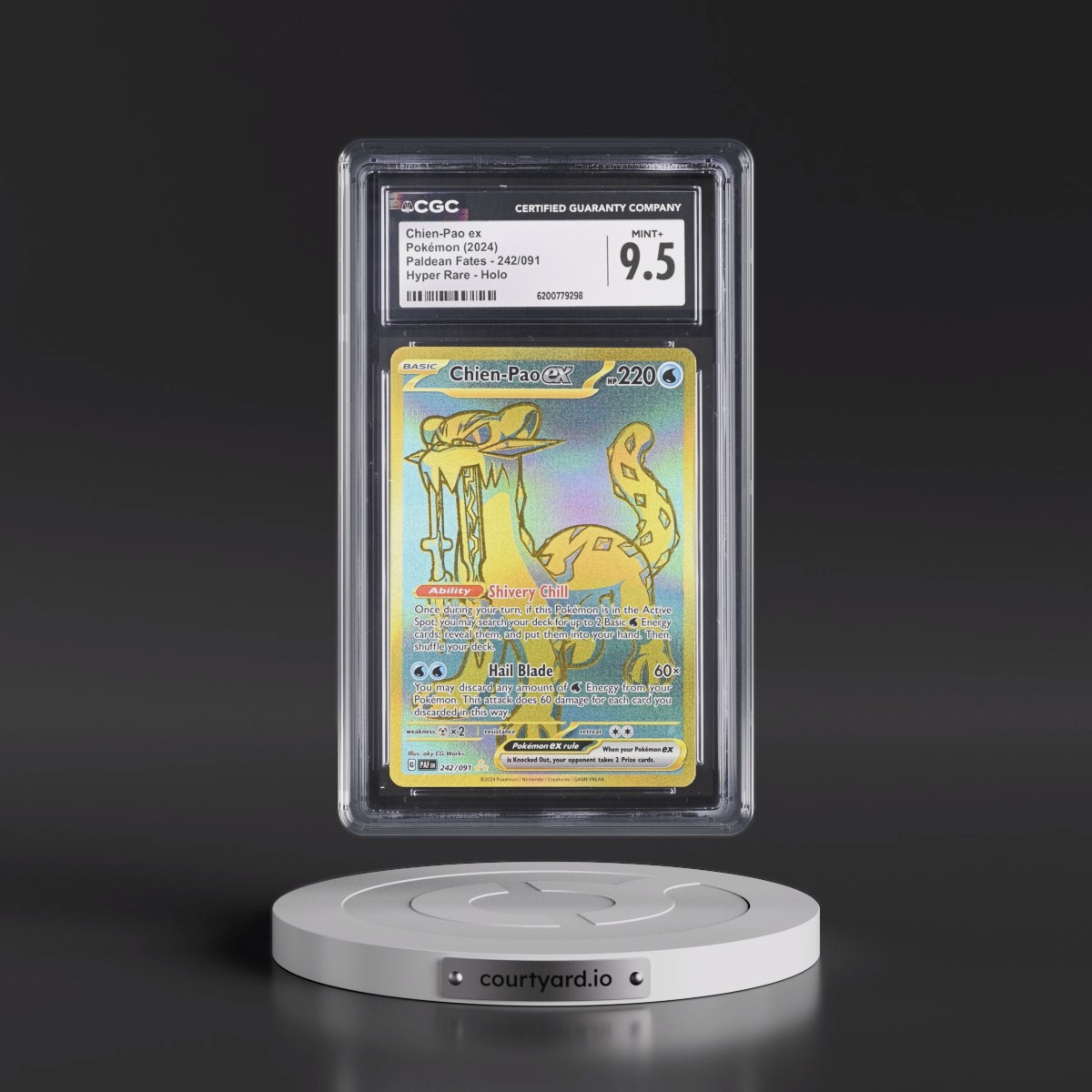 2024 Paldean Fates - PAF EN #242/091 Chien-Pao ex - Hyper Rare Holo (CGC 9.5 MINT+)