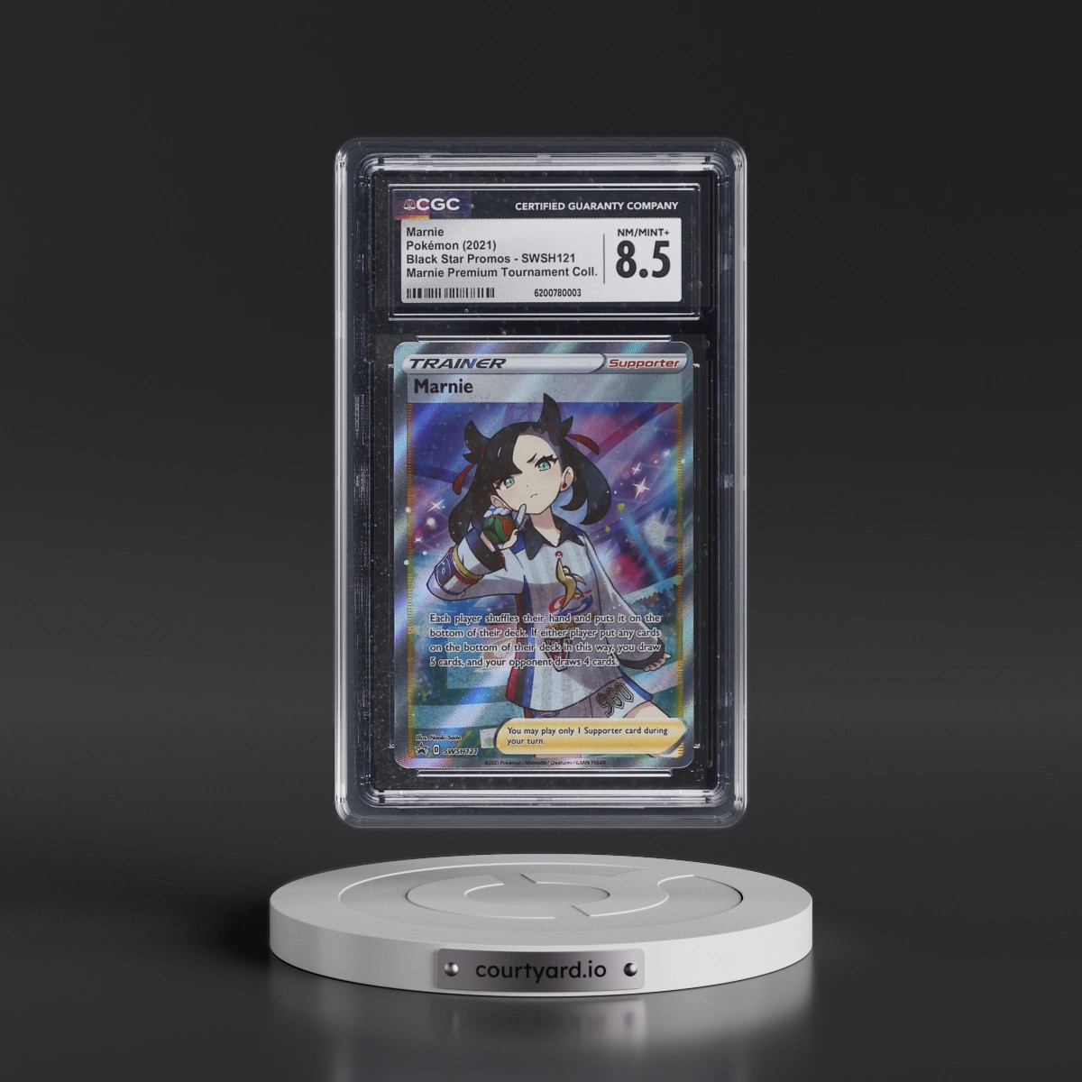 2017 Black Star Promos - Sword & Shield #SWSH121 Marnie - Marnie Premium Tournament Collection (CGC 8.5 NM-MT+)