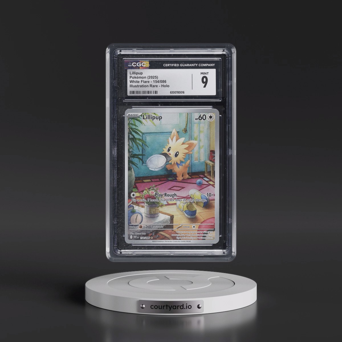 2025 White Flare - WHT EN #154/086 Lillipup - Illustration Rare Holo (CGC 9 MINT)