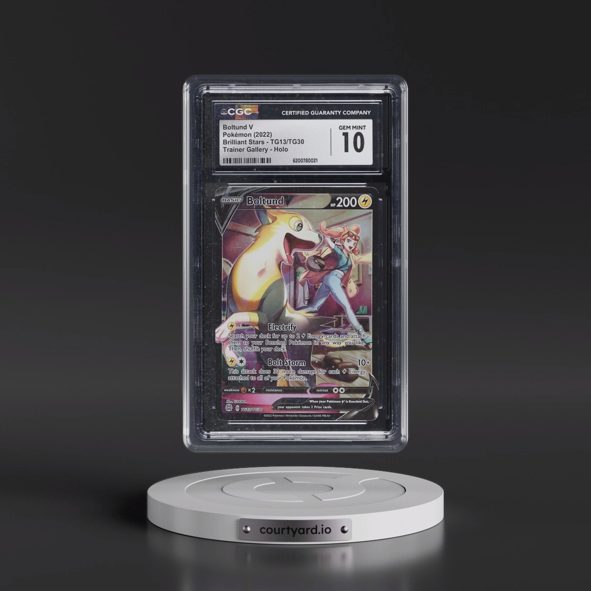 2022 Brilliant Stars #TG13/TG30 Boltund V - Trainer Gallery Holo (CGC 10 GEM MINT)