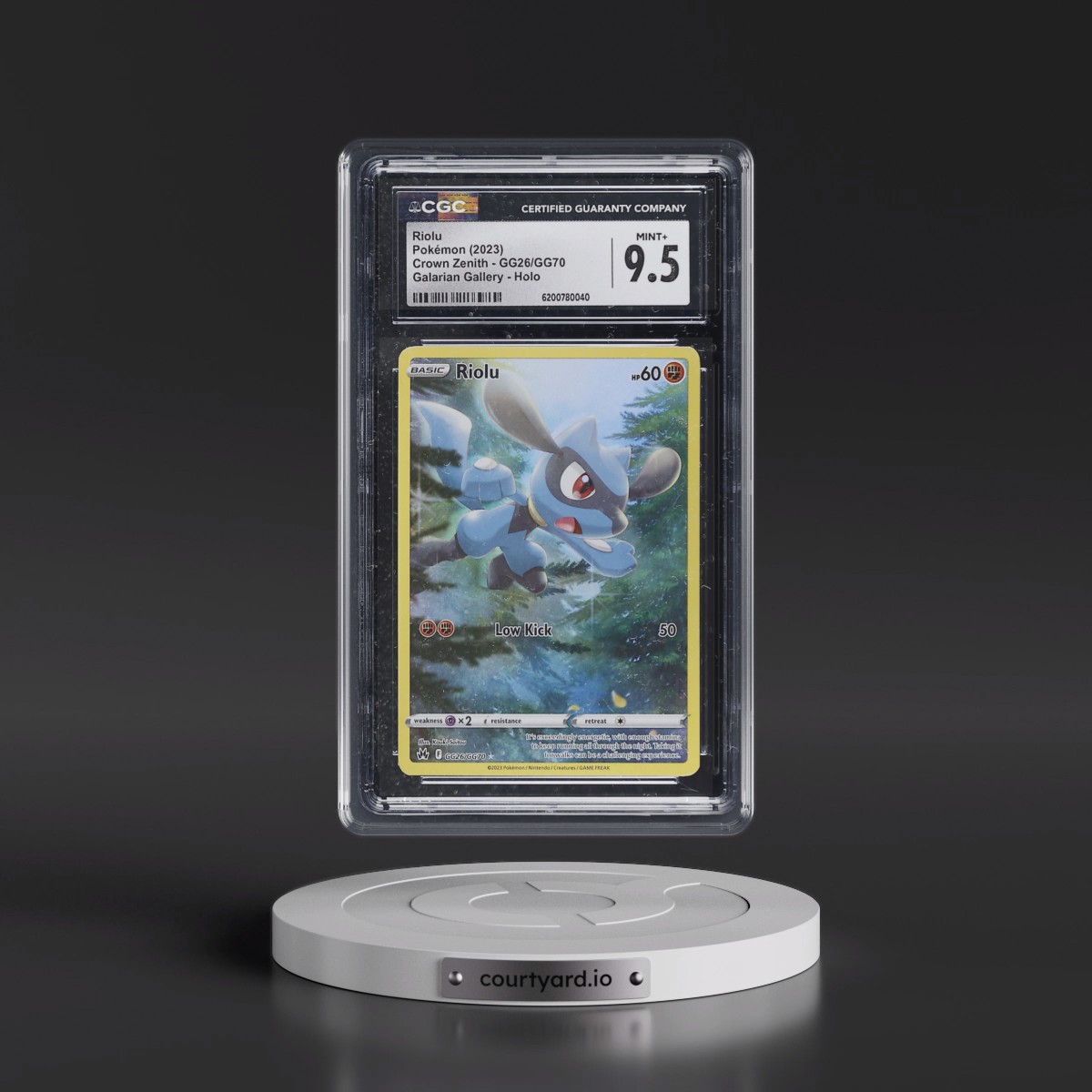 2023 Crown Zenith #GG26/GG70 Riolu - Galarian Gallery Holo (CGC 9.5 MINT+)