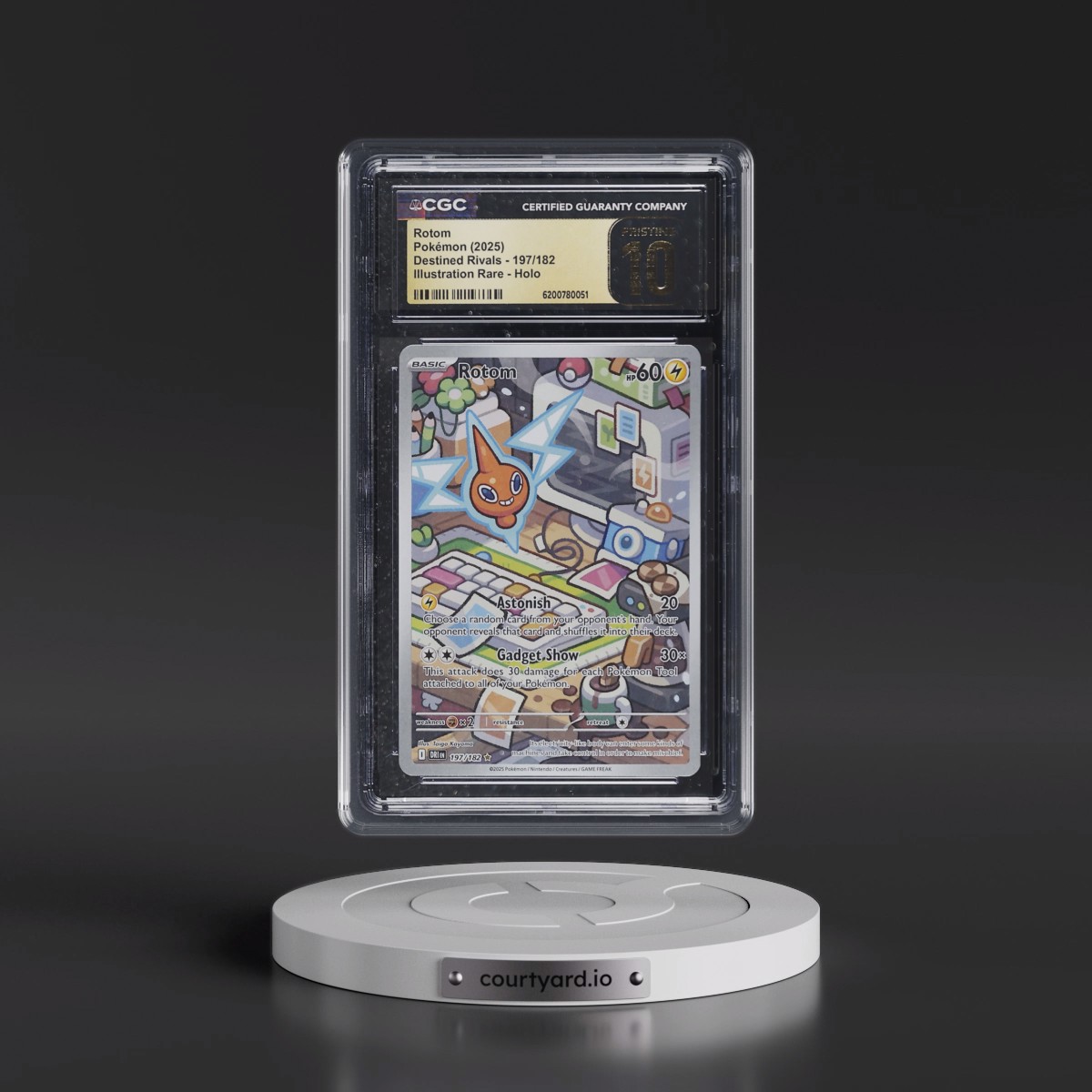 2025 Destined Rivals - DRI EN #197/182 Rotom - Illustration Rare Holo (CGC 10 PRISTINE)