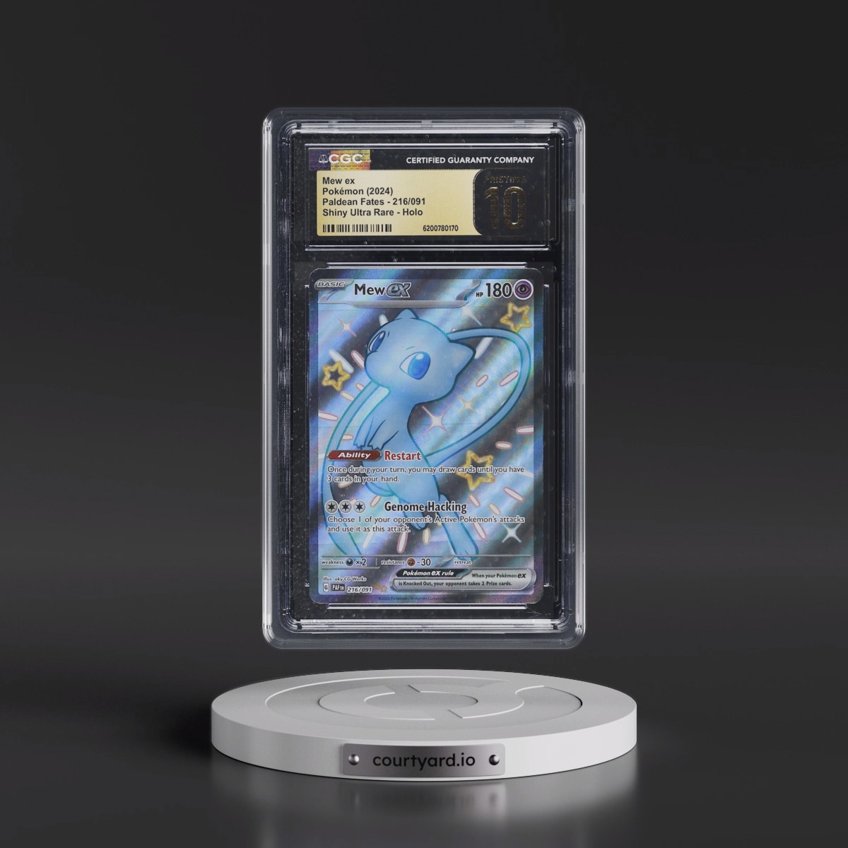 2024 Paldean Fates - PAF EN #216/091 Mew ex - Shiny Ultra Rare Holo (CGC 10 PRISTINE)