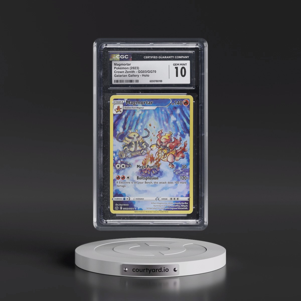 2023 Crown Zenith #GG03/GG70 Magmortar - Galarian Gallery Holo (CGC 10 GEM MINT)