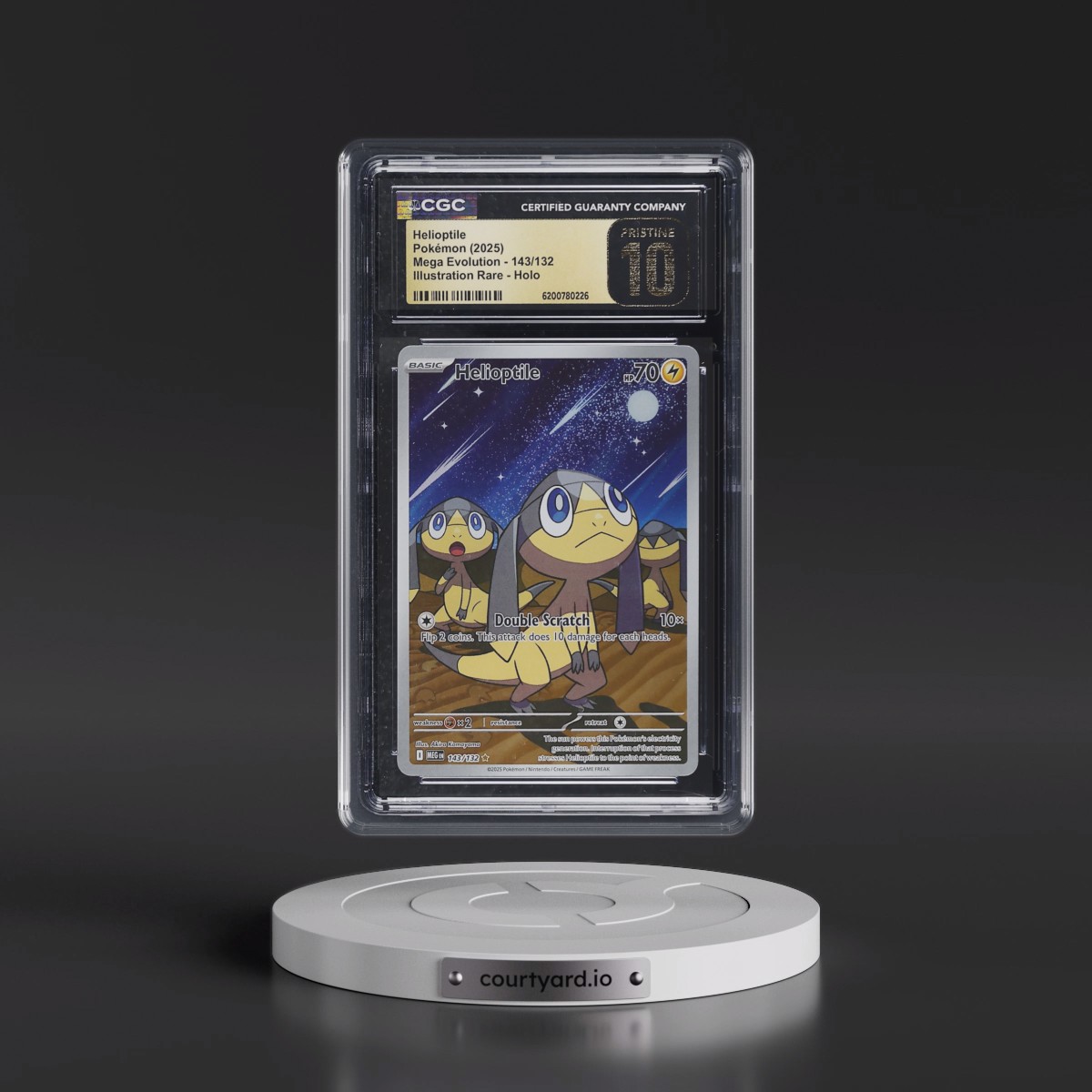 2025 Mega Evolution - MEG EN Helioptile - Illustration Rare Holo #143/132 CGC 10