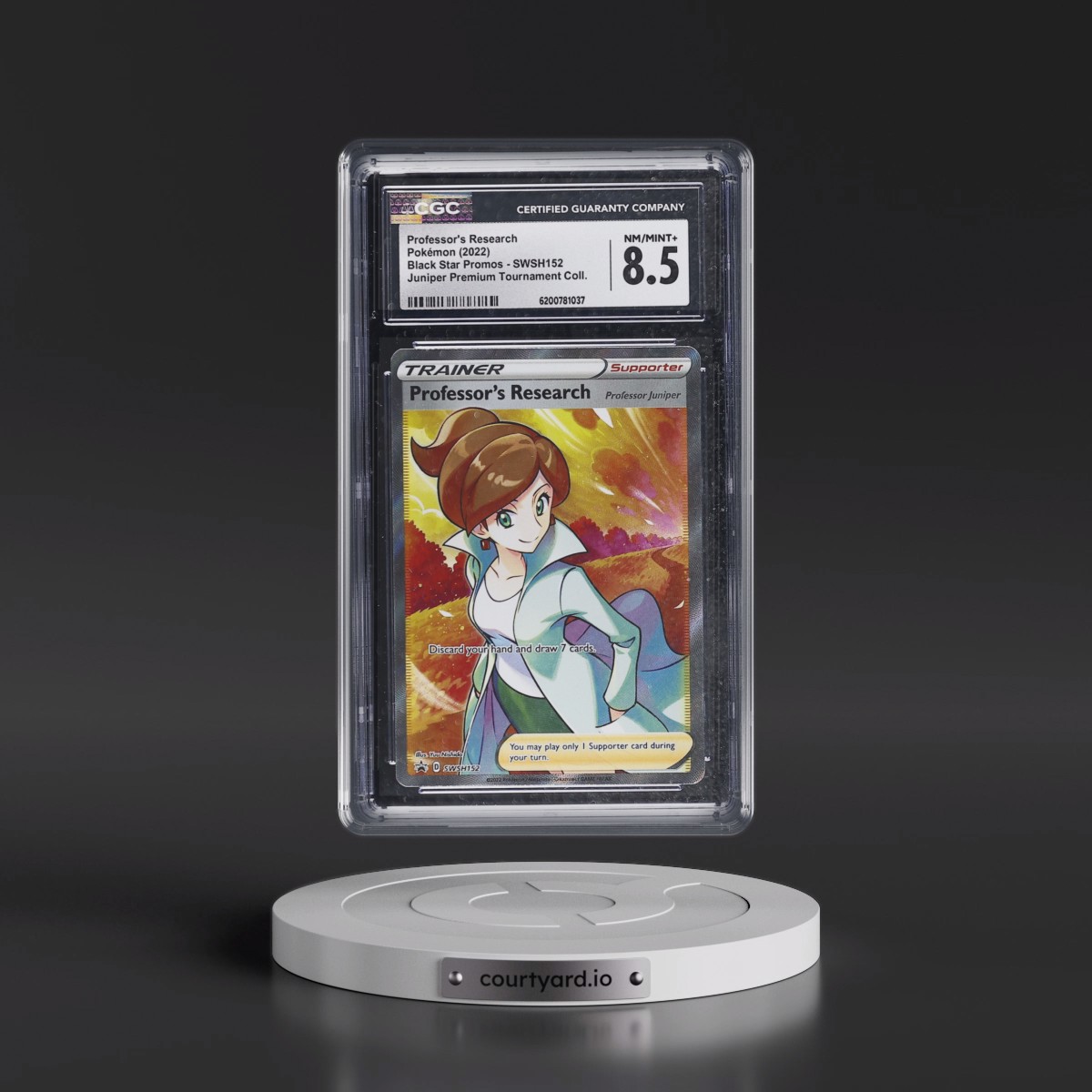 2017 Black Star Promos - Sword & Shield Professor's Research - Professor Juniper Premium Tournament Collection (Holo) #SWSH152 CGC 8.5