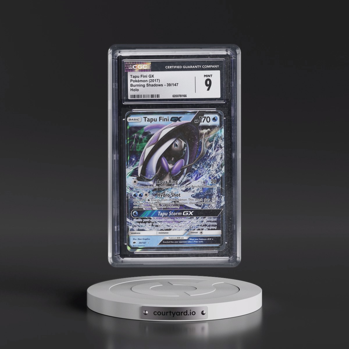 2017 Burning Shadows #39/147 Tapu Fini GX - Holo (CGC 9 MINT)