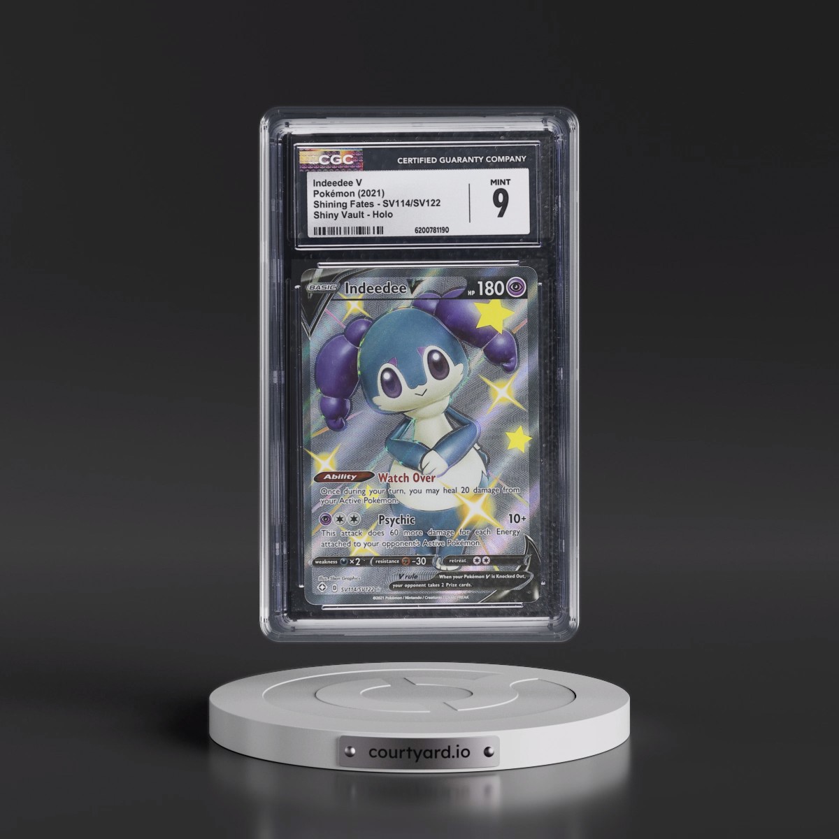 2021 Shining Fates Indeedee V - Shiny Vault Holo #SV114/SV122 CGC 9