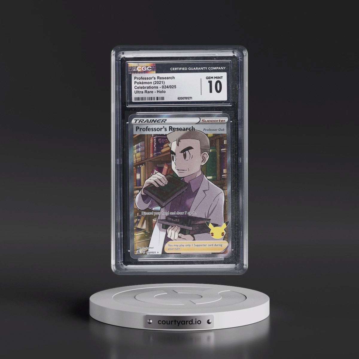 2021 Celebrations #024/025 Professor's Research - Ultra Rare Holo (CGC 10 GEM MINT)
