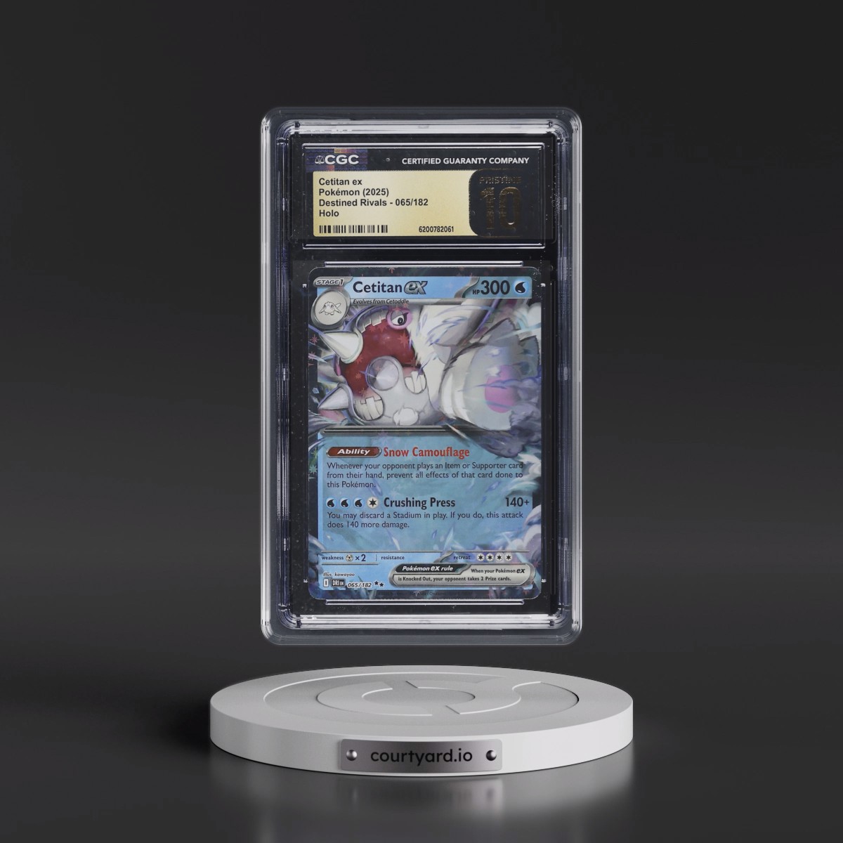 2025 Destined Rivals - DRI EN #065/182 Cetitan ex - Holo (CGC 10 PRISTINE)