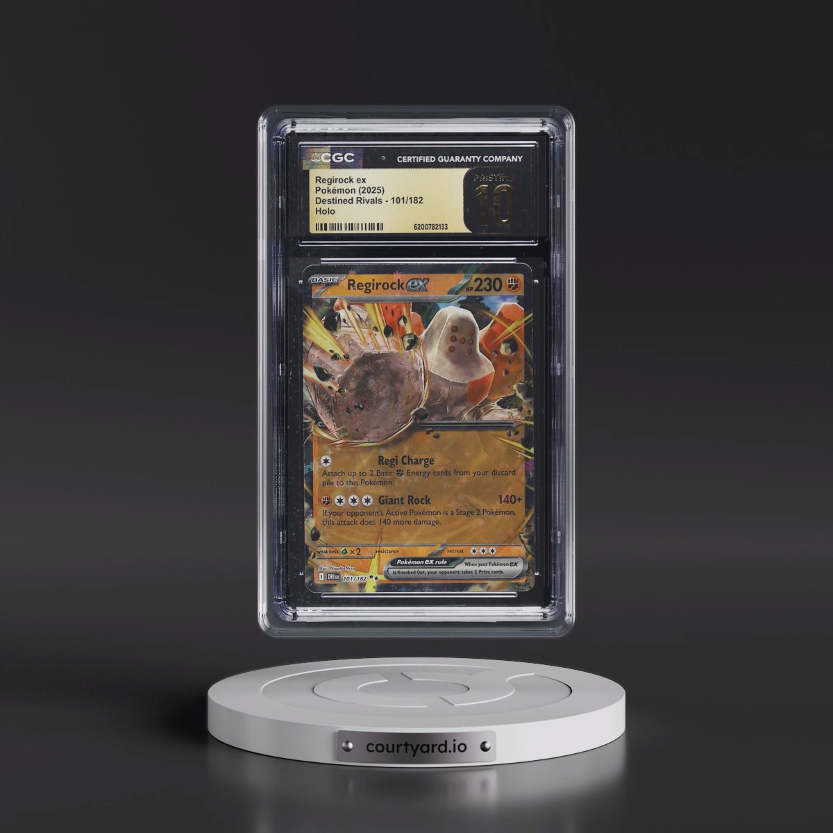 2025 Destined Rivals - DRI EN Regirock ex - Holo #101/182 CGC 10