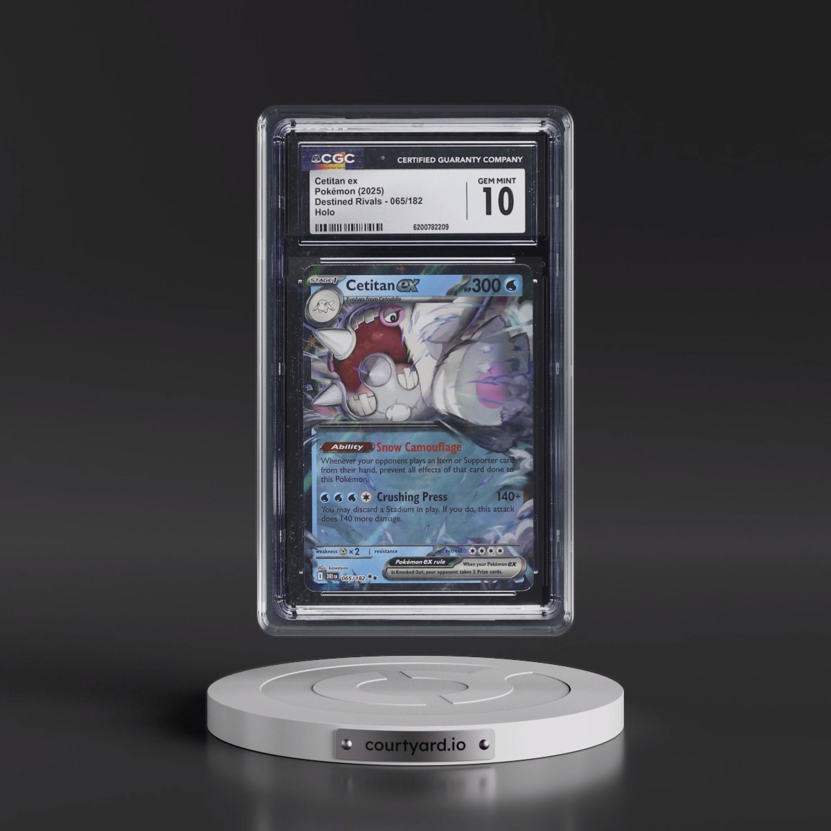 2025 Destined Rivals - DRI EN #065/182 Cetitan ex - Holo (CGC 10 GEM MINT)