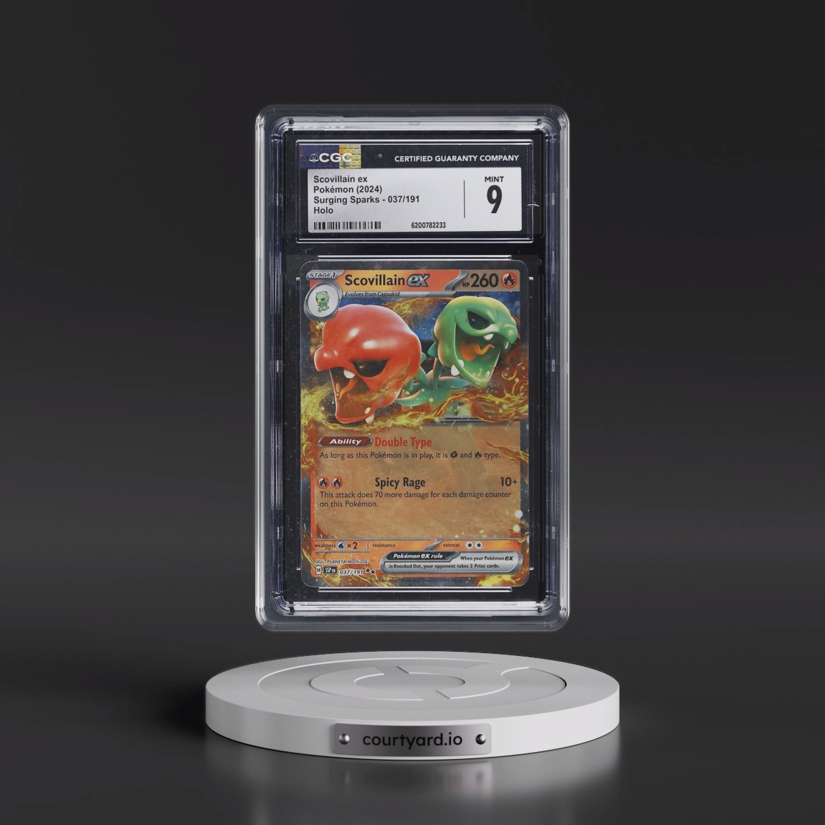 2024 Surging Sparks - SSP EN #037/191 Scovillain ex - Holo (CGC 9 MINT)