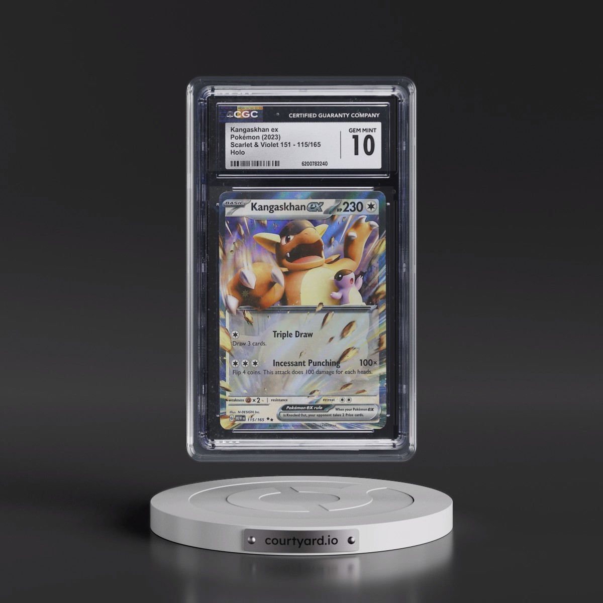 2023 Scarlet & Violet 151 - MEW EN #115/165 Kangaskhan ex - Holo (CGC 10 GEM MINT)