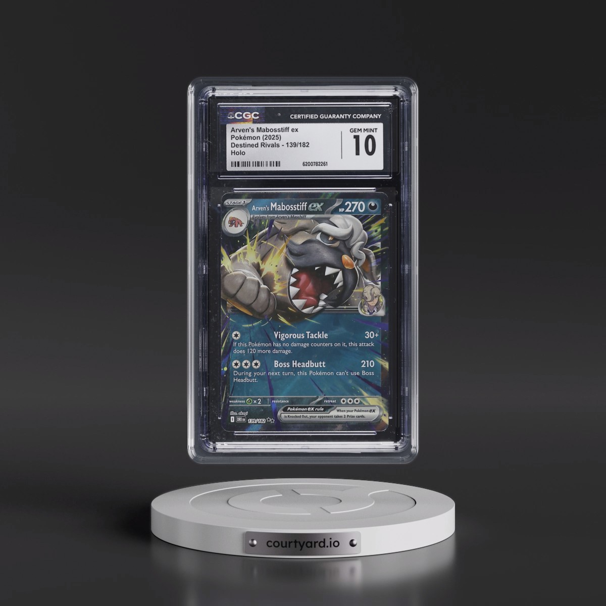 2025 Destined Rivals - DRI EN Arven's Mabosstiff ex - Holo #139/182 CGC 10