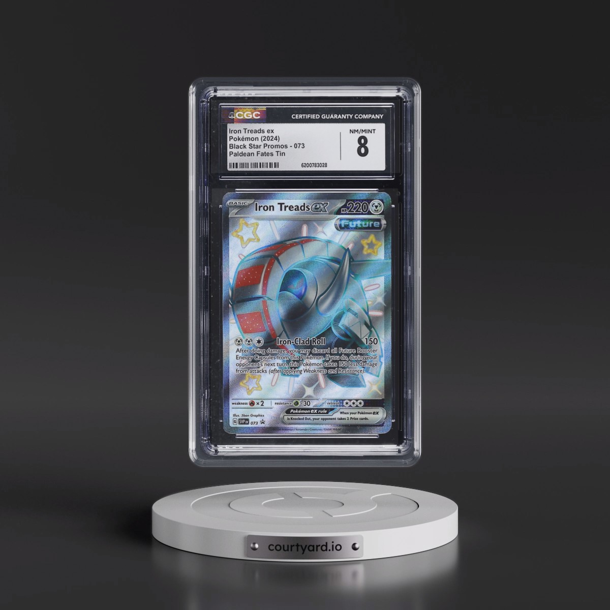 2023 Black Star Promos - Scarlet & Violet SVP EN #073 Iron Treads ex - Paldean Fates Tin (Holo) (CGC 8 NM-MT)