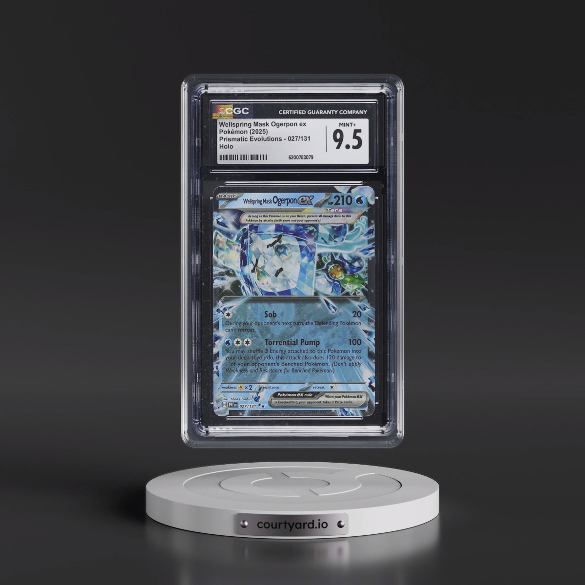 2024 Prismatic Evolutions - PRE EN #027/131 Wellspring Mask Ogerpon ex - Holo (CGC 9.5 MINT+)