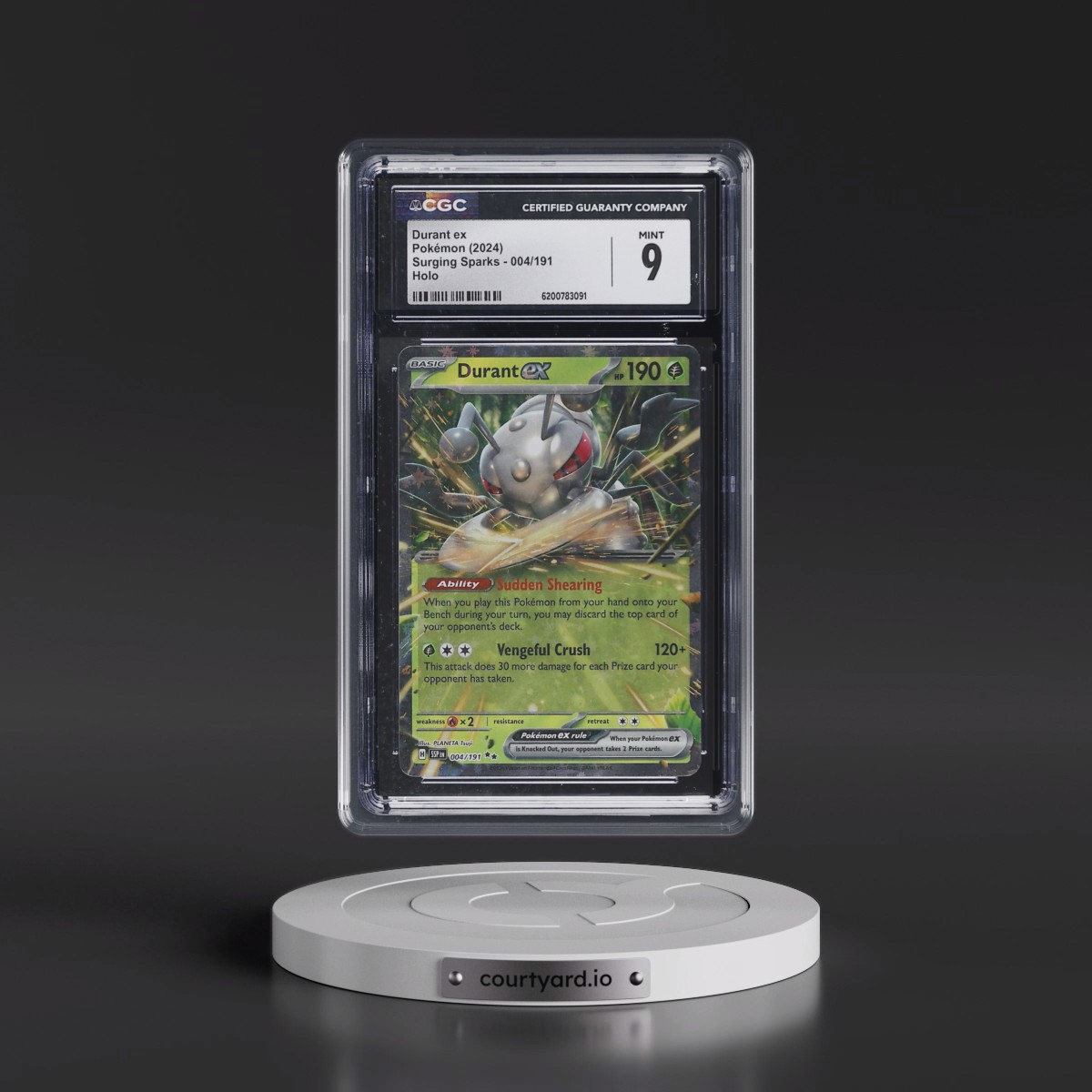 2024 Surging Sparks - SSP EN #004/191 Durant ex - Holo (CGC 9 MINT)
