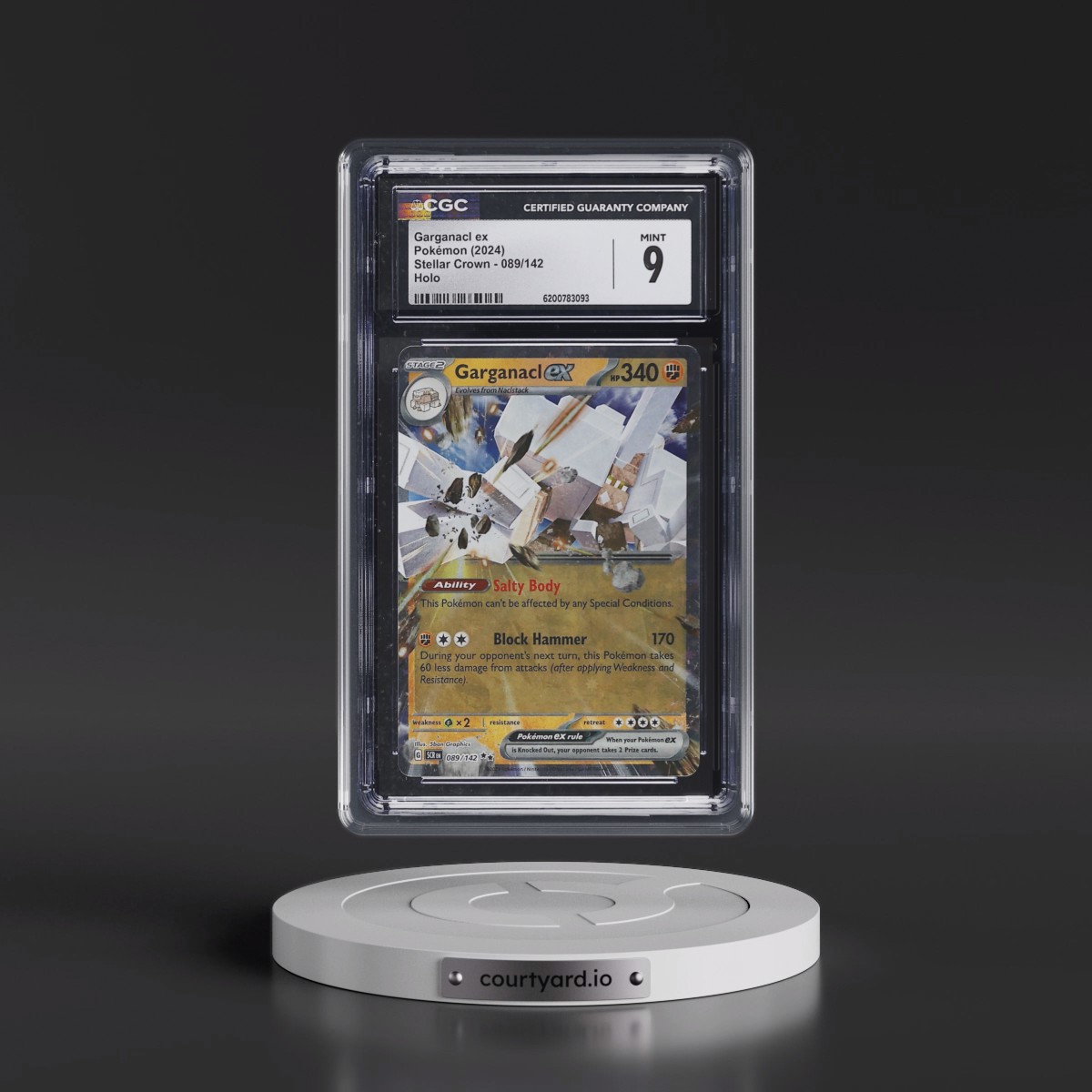 2024 Stellar Crown - SCR EN #089/142 Garganacl ex - Holo (CGC 9 MINT)