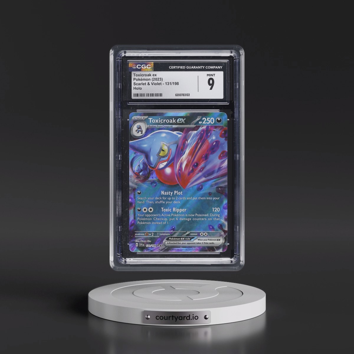 2023 Scarlet & Violet #131/198 Toxicroak ex - Holo (CGC 9 MINT)