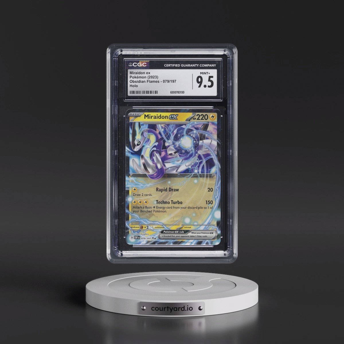 2023 Obsidian Flames - OBF EN #079/197 Miraidon ex - Holo (CGC 9.5 MINT+)