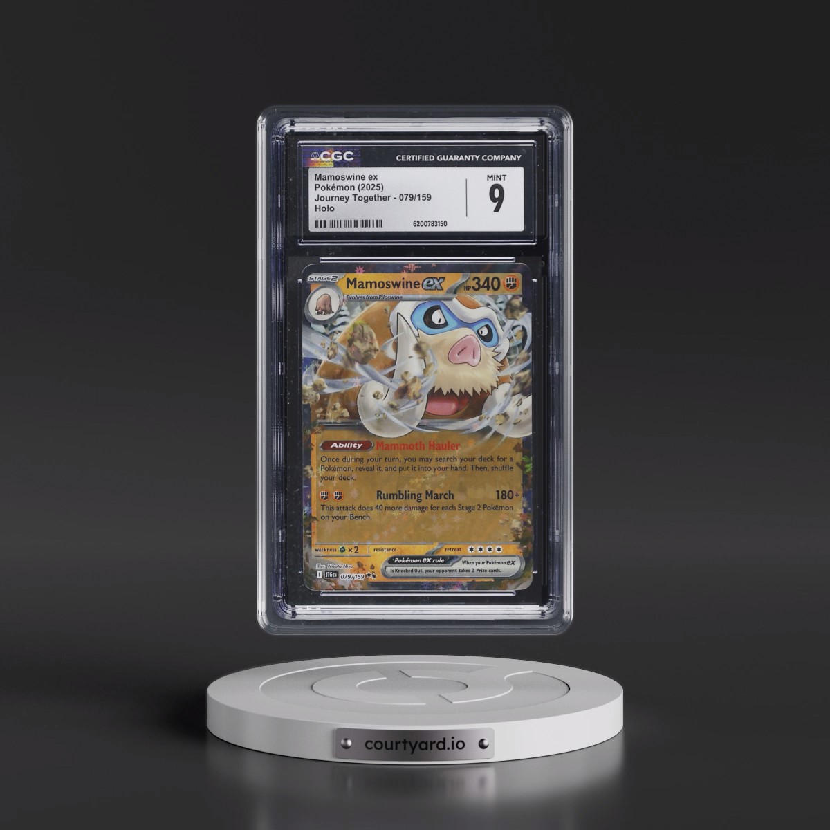 2024 Journey Together - JTG EN #079/159 Mamoswine ex - Holo (CGC 9 MINT)