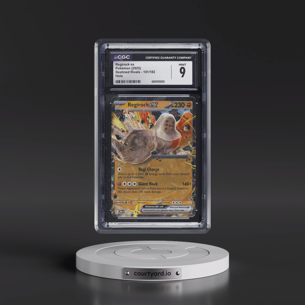 2025 Destined Rivals - DRI EN #101/182 Regirock ex - Holo (CGC 9 MINT)