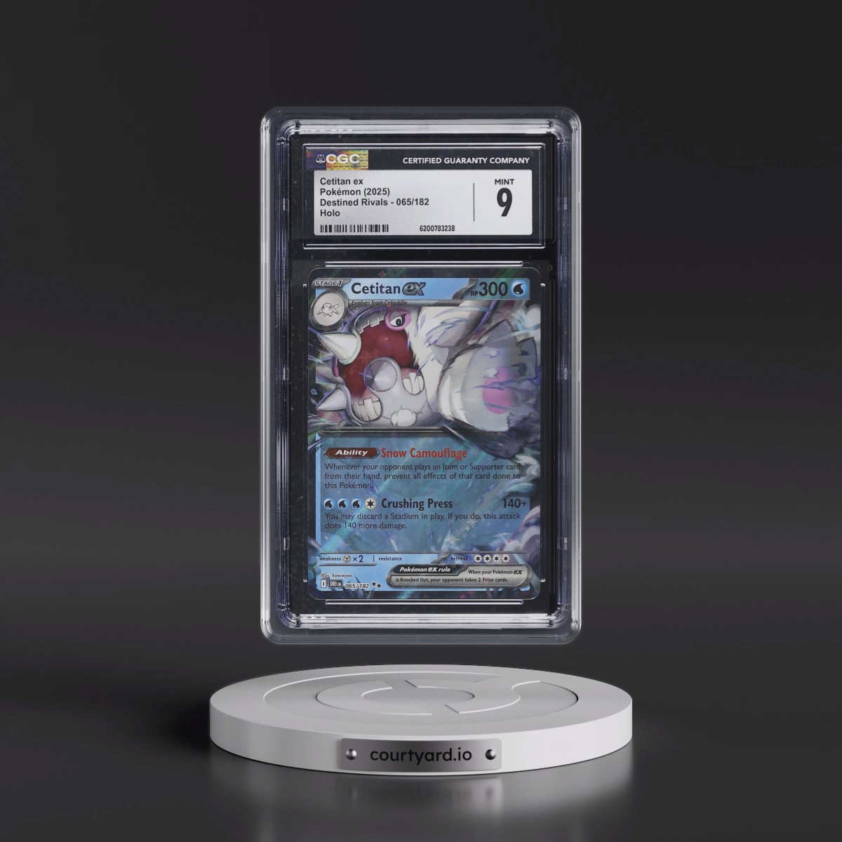 2025 Destined Rivals - DRI EN #065/182 Cetitan ex - Holo (CGC 9 MINT)
