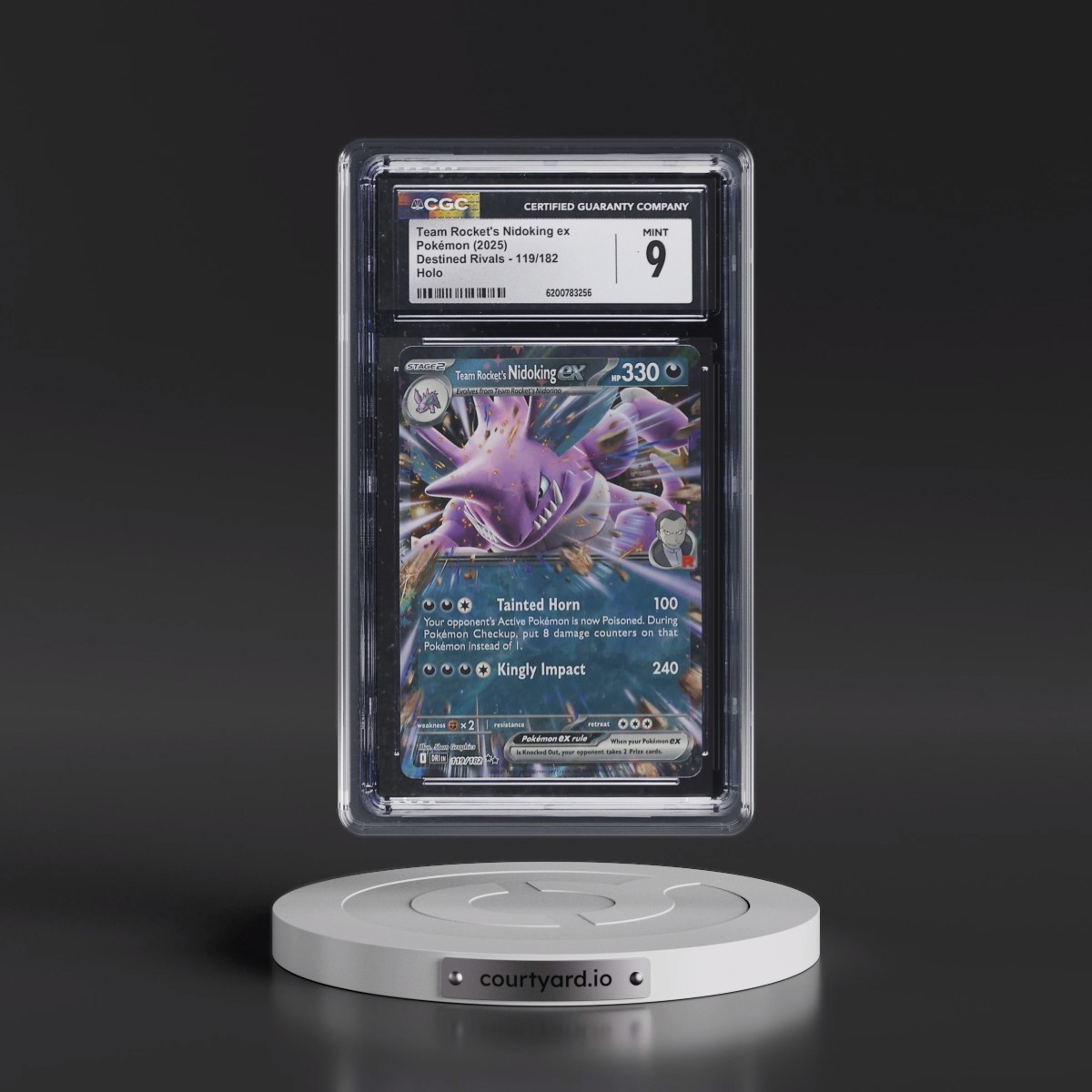 2025 Destined Rivals - DRI EN #119/182 Team Rocket's Nidoking ex - Holo (CGC 9 MINT)