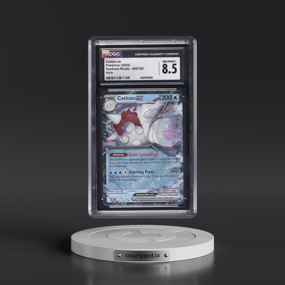 2025 Destined Rivals - DRI EN #065/182 Cetitan ex - Holo (CGC 8.5 NM-MT+)
