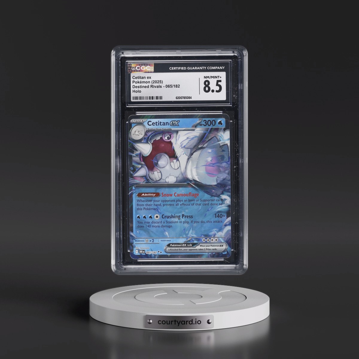 2025 Destined Rivals - DRI EN #065/182 Cetitan ex - Holo (CGC 8.5 NM-MT+)