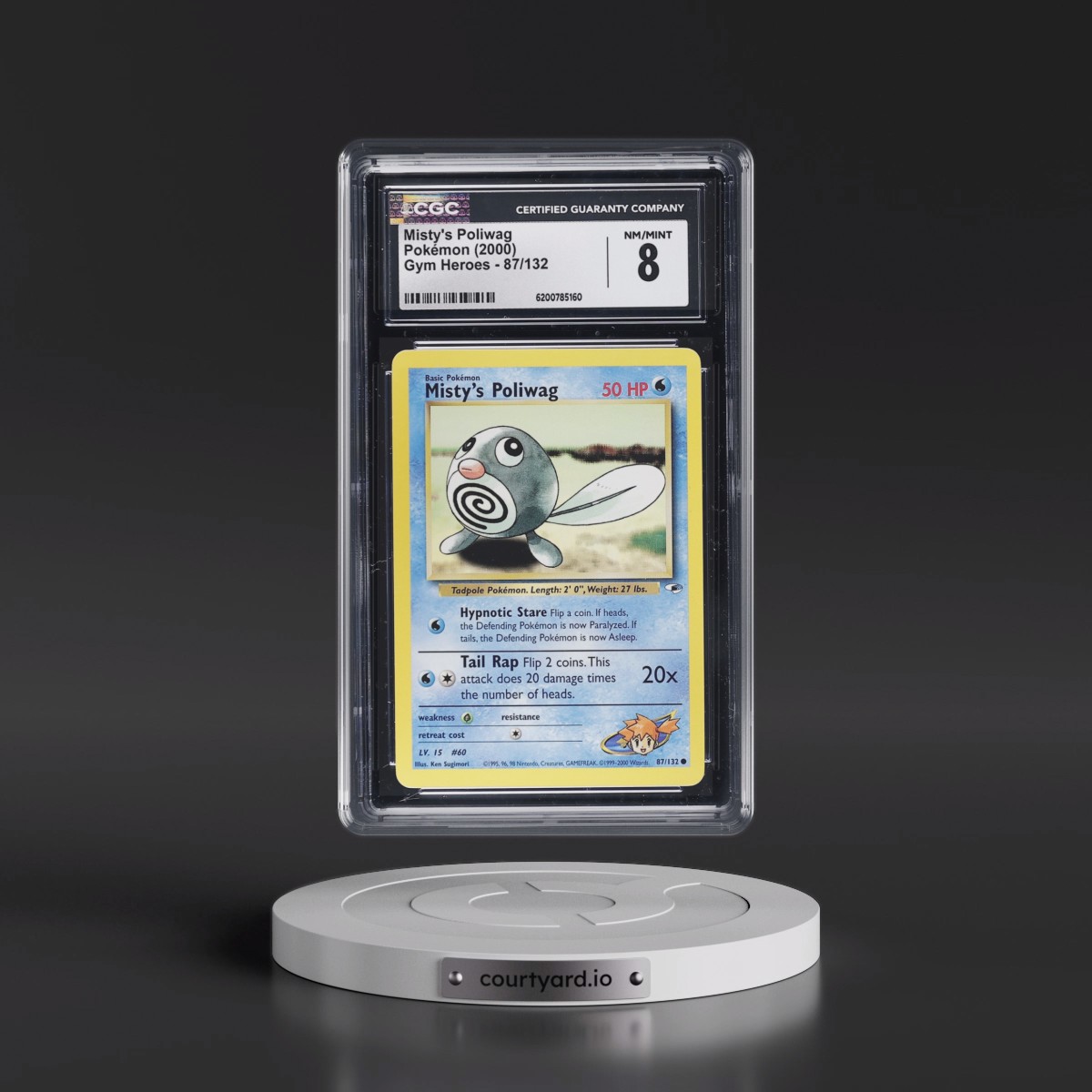 2000 Gym Heroes #87/132 Misty's Poliwag (CGC 8 NM-MT)