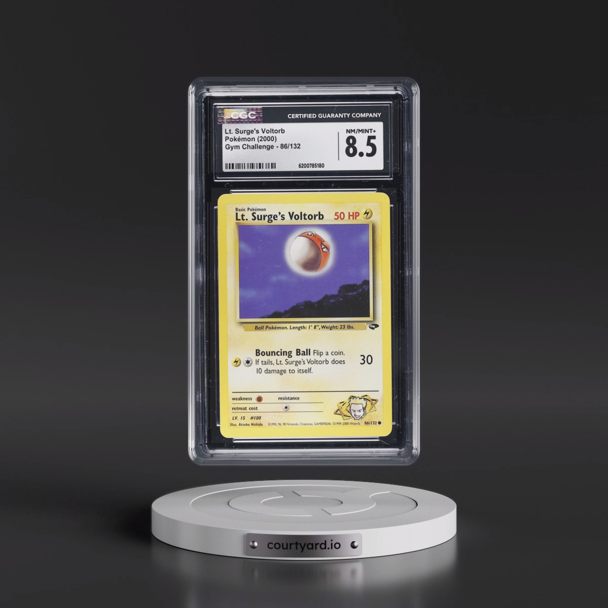 2000 Gym Challenge Lt. Surge's Voltorb #86/132 CGC 8.5