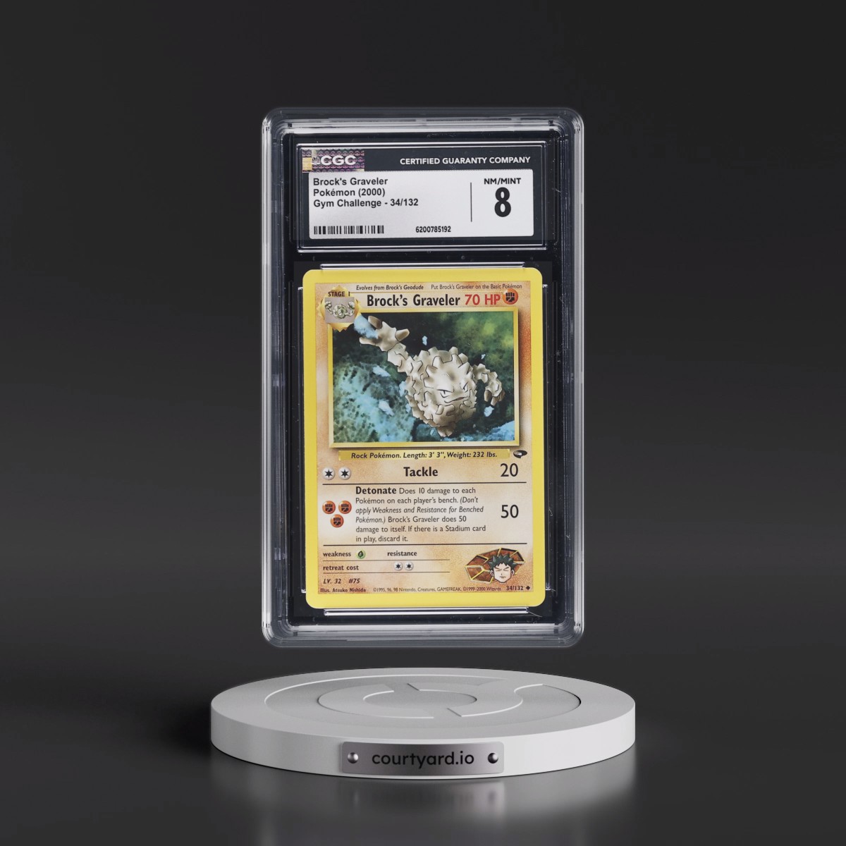 2000 Gym Challenge Brock's Graveler #34/132 CGC 8