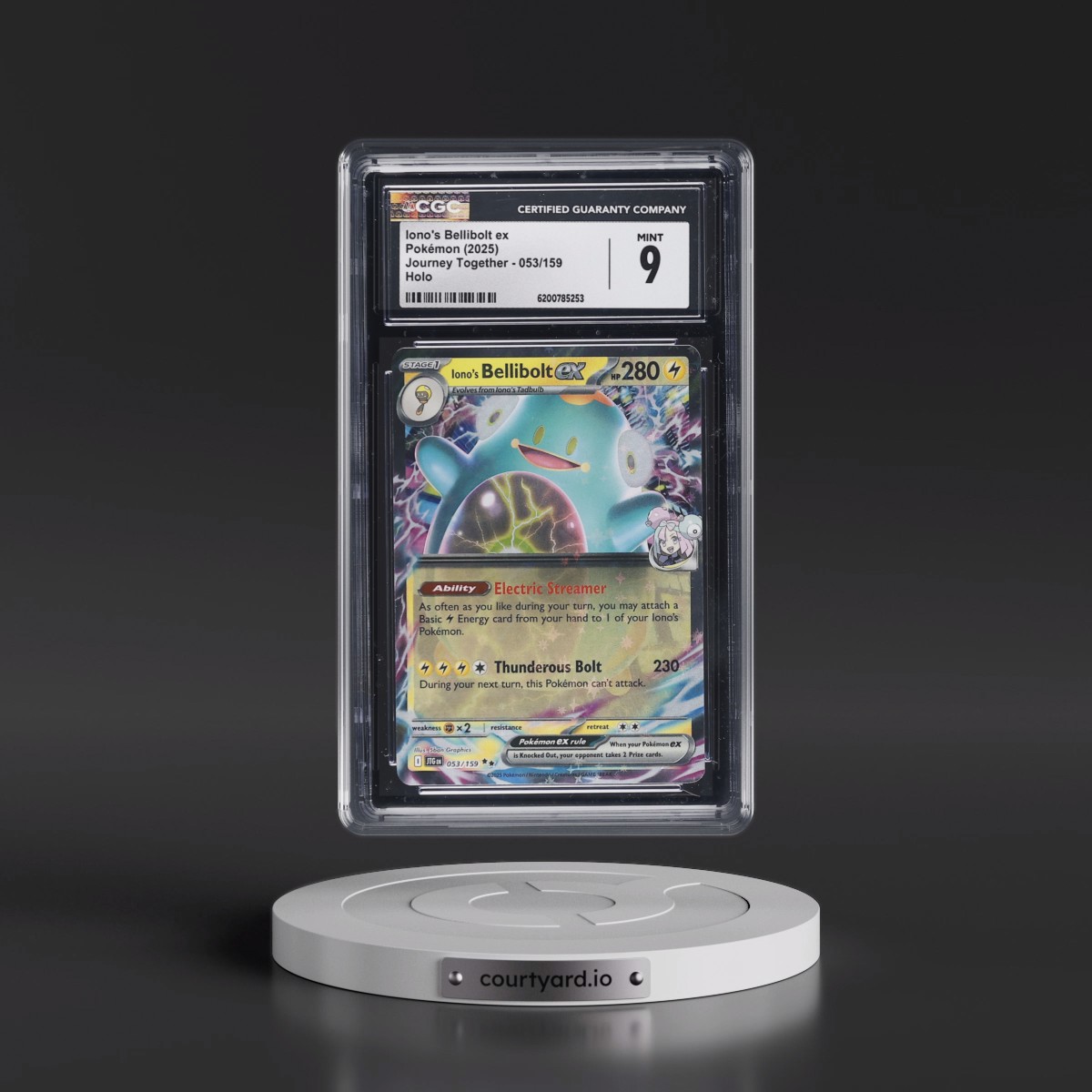 2024 Journey Together - JTG EN #053/159 Iono's Bellibolt ex - Holo (CGC 9 MINT)