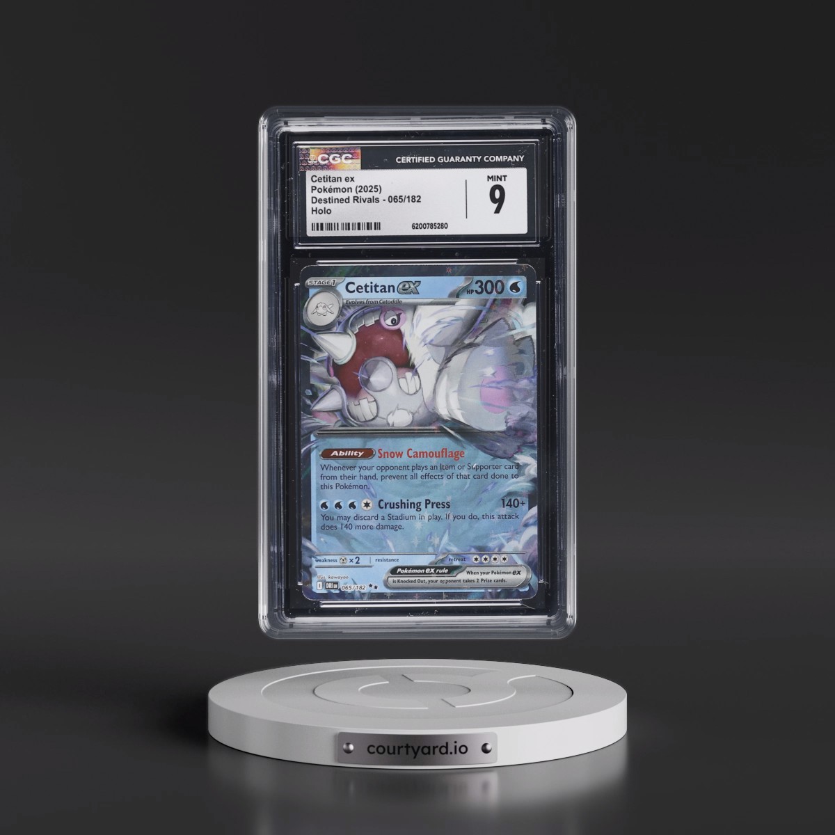 2025 Destined Rivals - DRI EN Cetitan ex - Holo #065/182 CGC 9