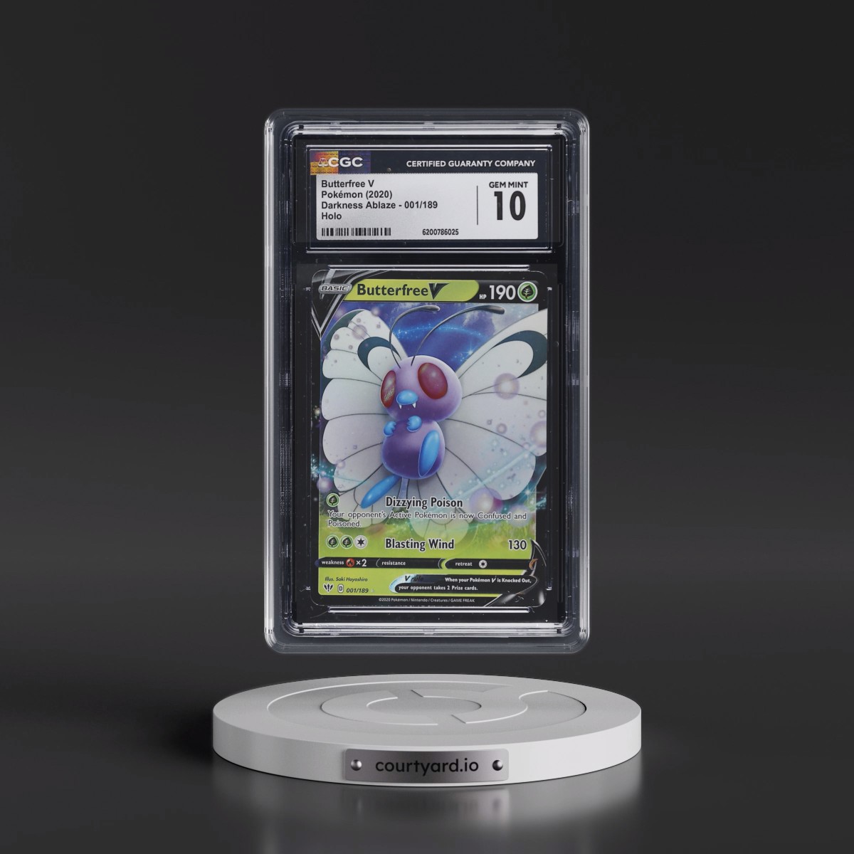2020 Darkness Ablaze #001/189 Butterfree V - Holo (CGC 10 GEM MINT)