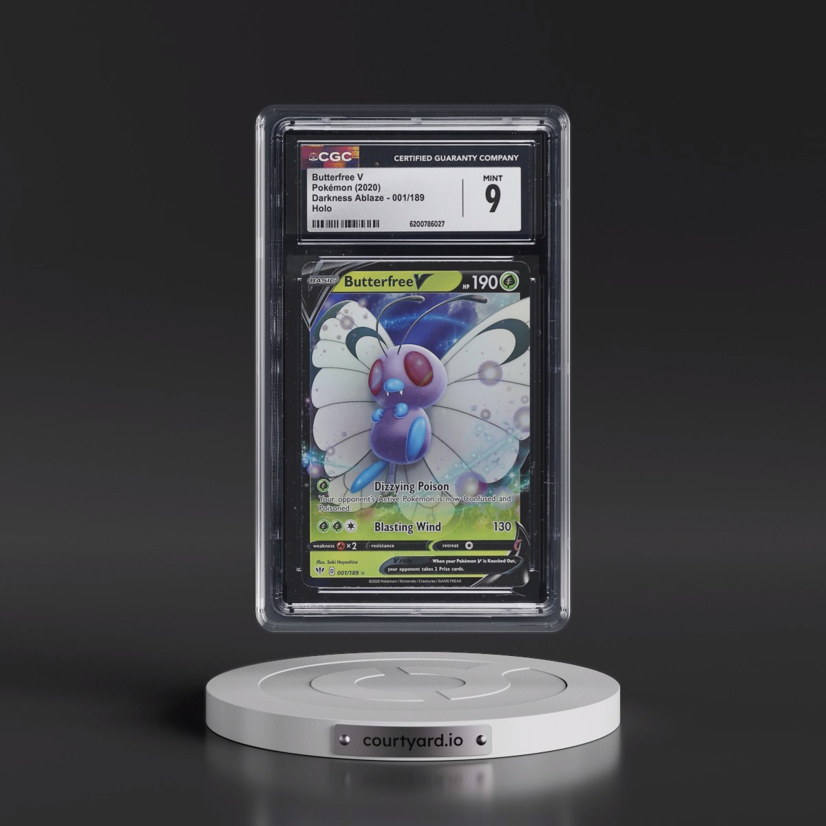 2020 Darkness Ablaze #001/189 Butterfree V - Holo (CGC 9 MINT)