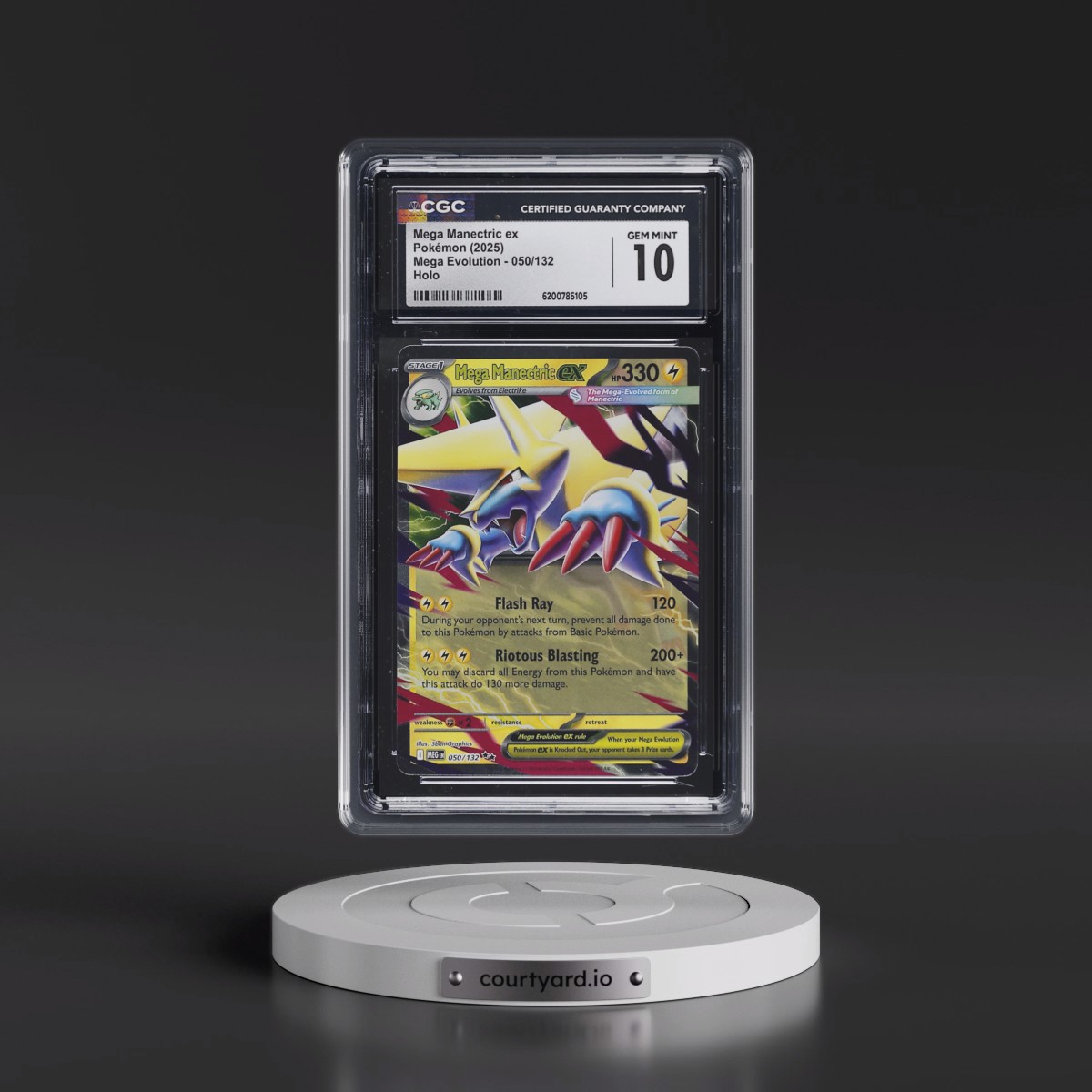 2025 Mega Evolution - MEG EN #050/132 Mega Manectric ex - Holo (CGC 10 GEM MINT)