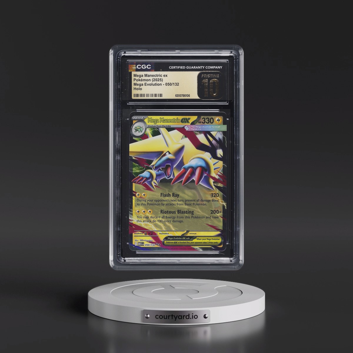 2025 Mega Evolution - MEG EN #050/132 Mega Manectric ex - Holo (CGC 10 PRISTINE)