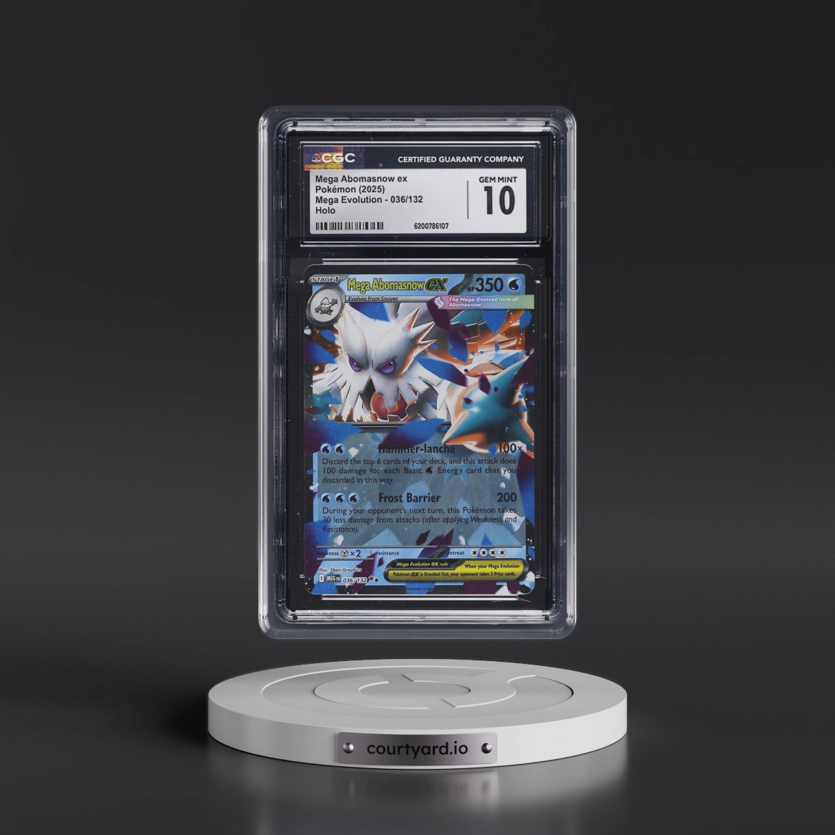 2025 Mega Evolution - MEG EN #036/132 Mega Abomasnow ex - Holo (CGC 10 GEM MINT)